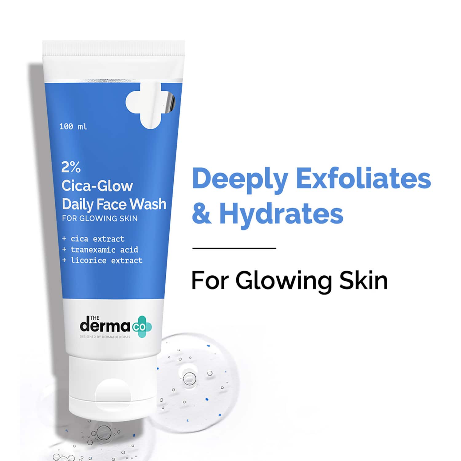 The Derma Co | The Derma Co 2% Cica-Glow Daily Face Wash (100ml)