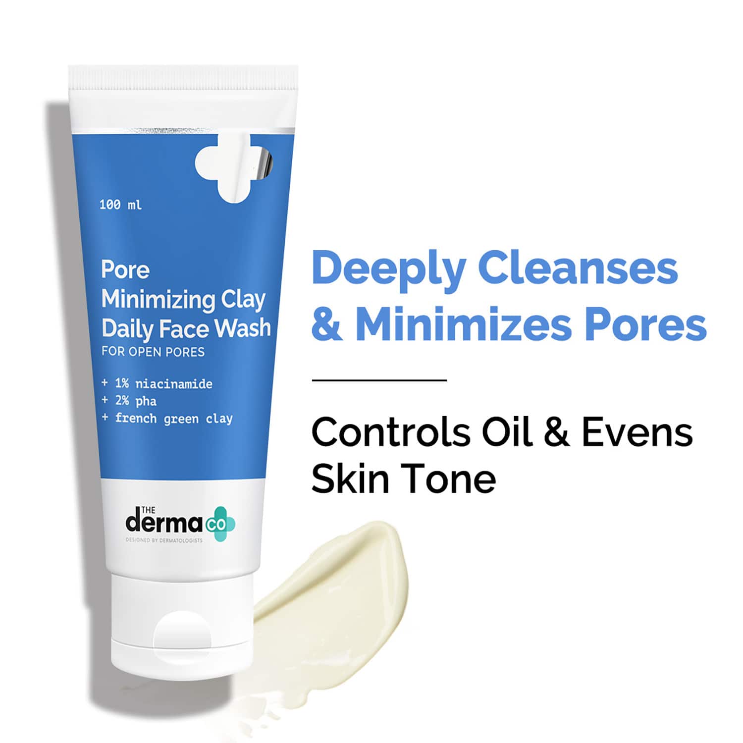 The Derma Co | The Derma Co Pore Minimizing Clay Daily Face Wash (100ml)