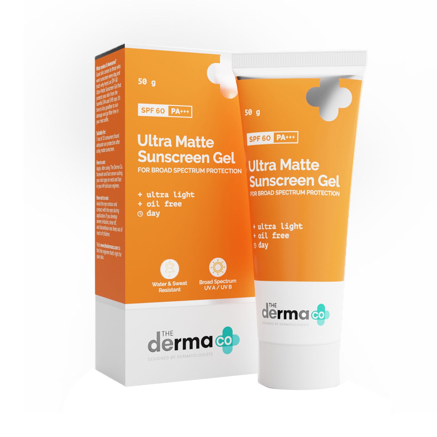 The Derma Co | The Derma Co Ultra Matte Sunscreen Gel SPF 60 PA++ (50g)