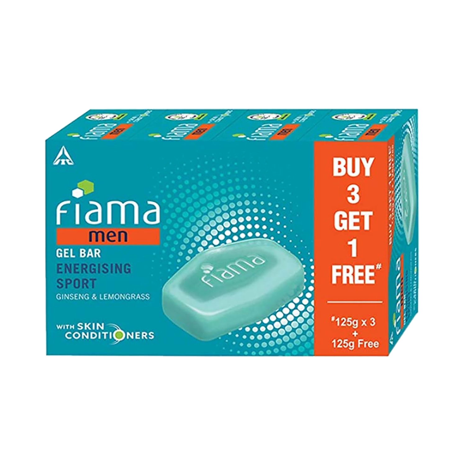 Fiama | Fiama Men Energizing Sport Gel Bar With Skin Conditioners - (4Pcs)