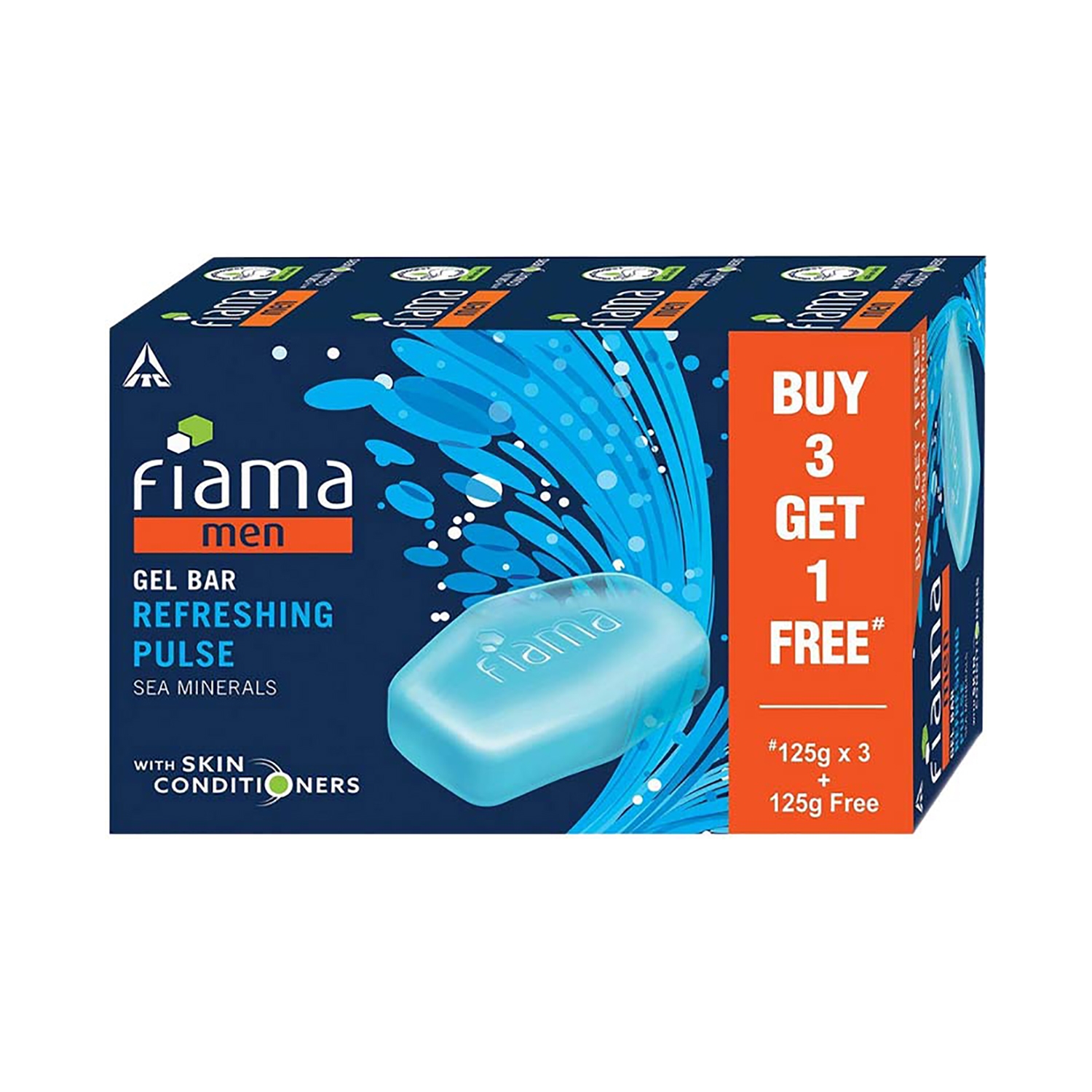 Fiama | Fiama Men Refreshing Pulse Gel Bar With Skin Conditioners - (4Pcs)