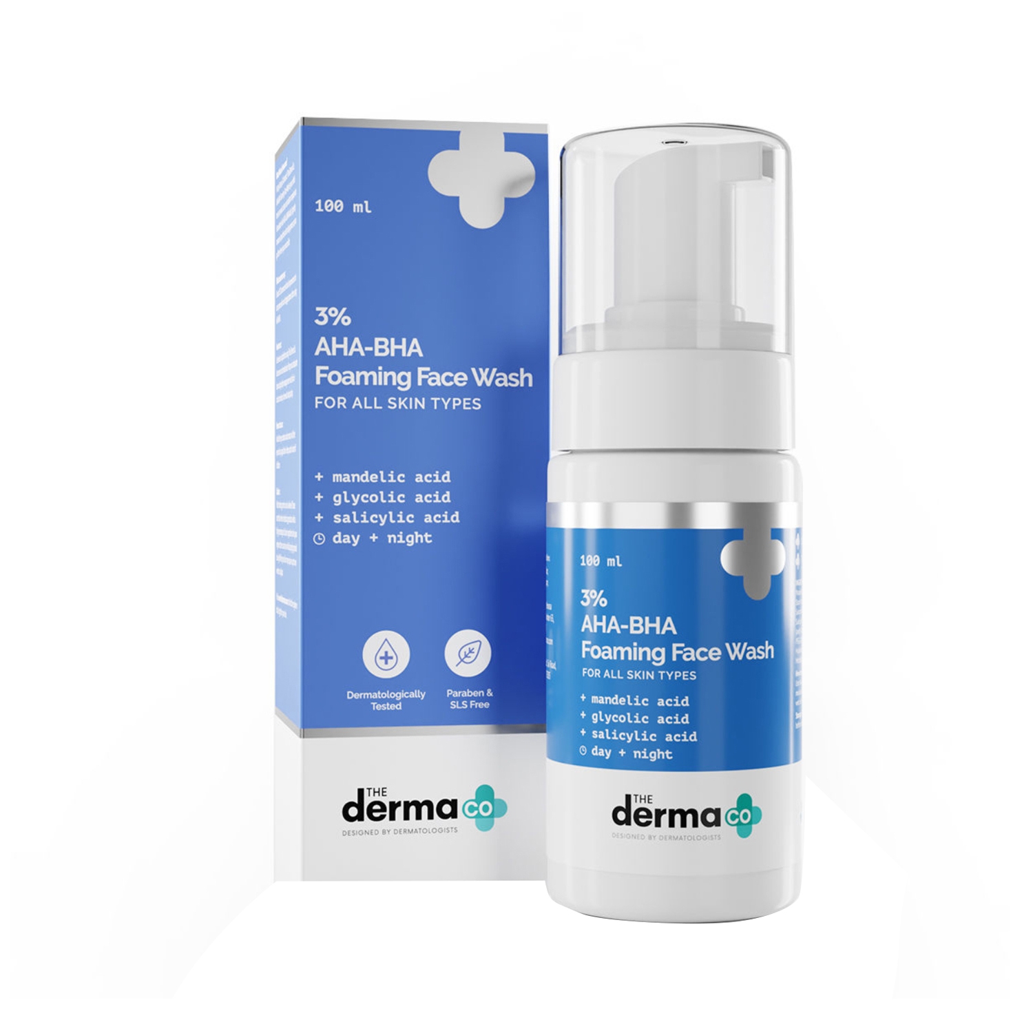 The Derma Co | The Derma Co 3% AHA-BHA Foaming Daily Face Wash (100ml)