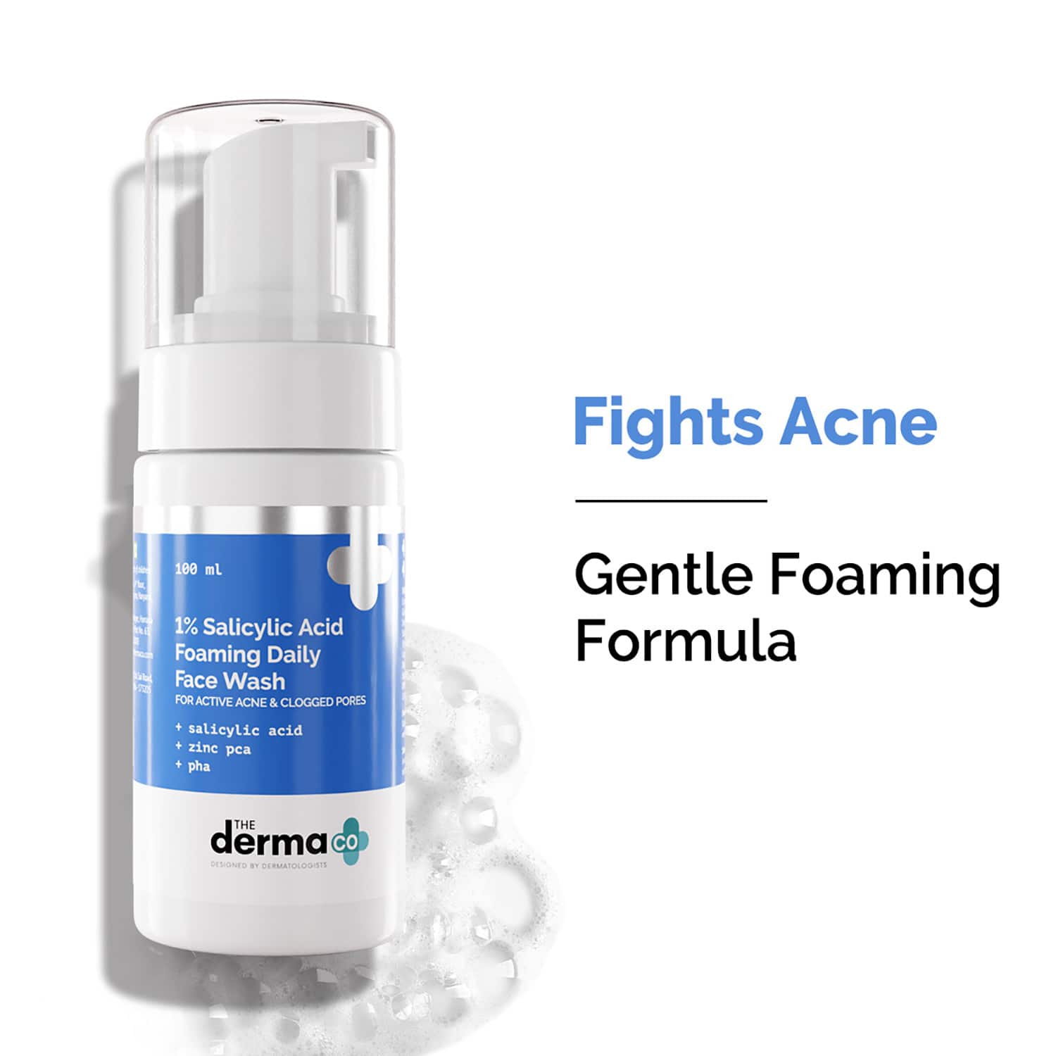 The Derma Co | The Derma Co 1% Salicylic Acid Foaming Daily Face Wash (100ml)