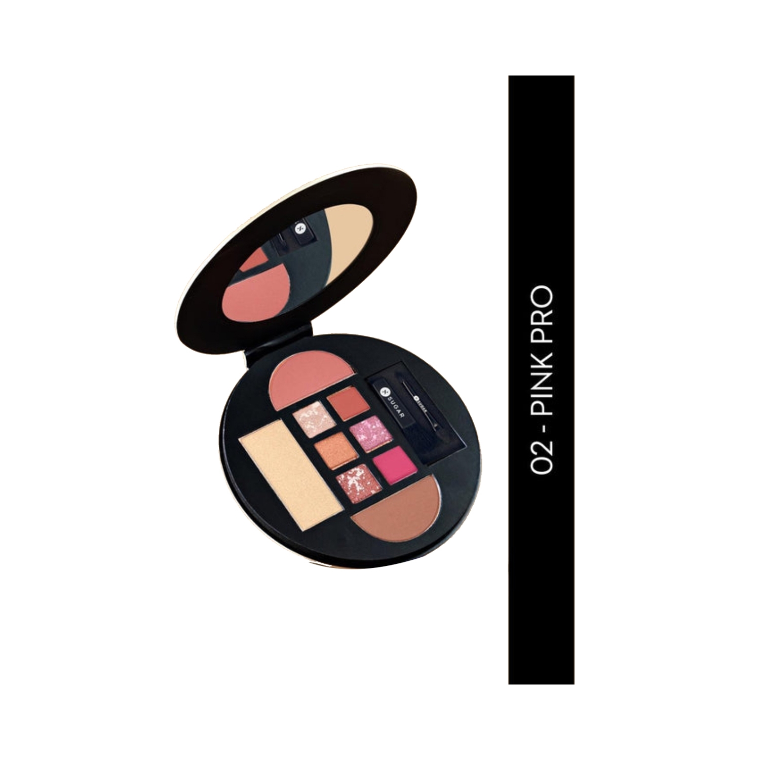SUGAR Cosmetics Contour De Force Eyes And Face Palette - 02 Pink Pro (20.3g)