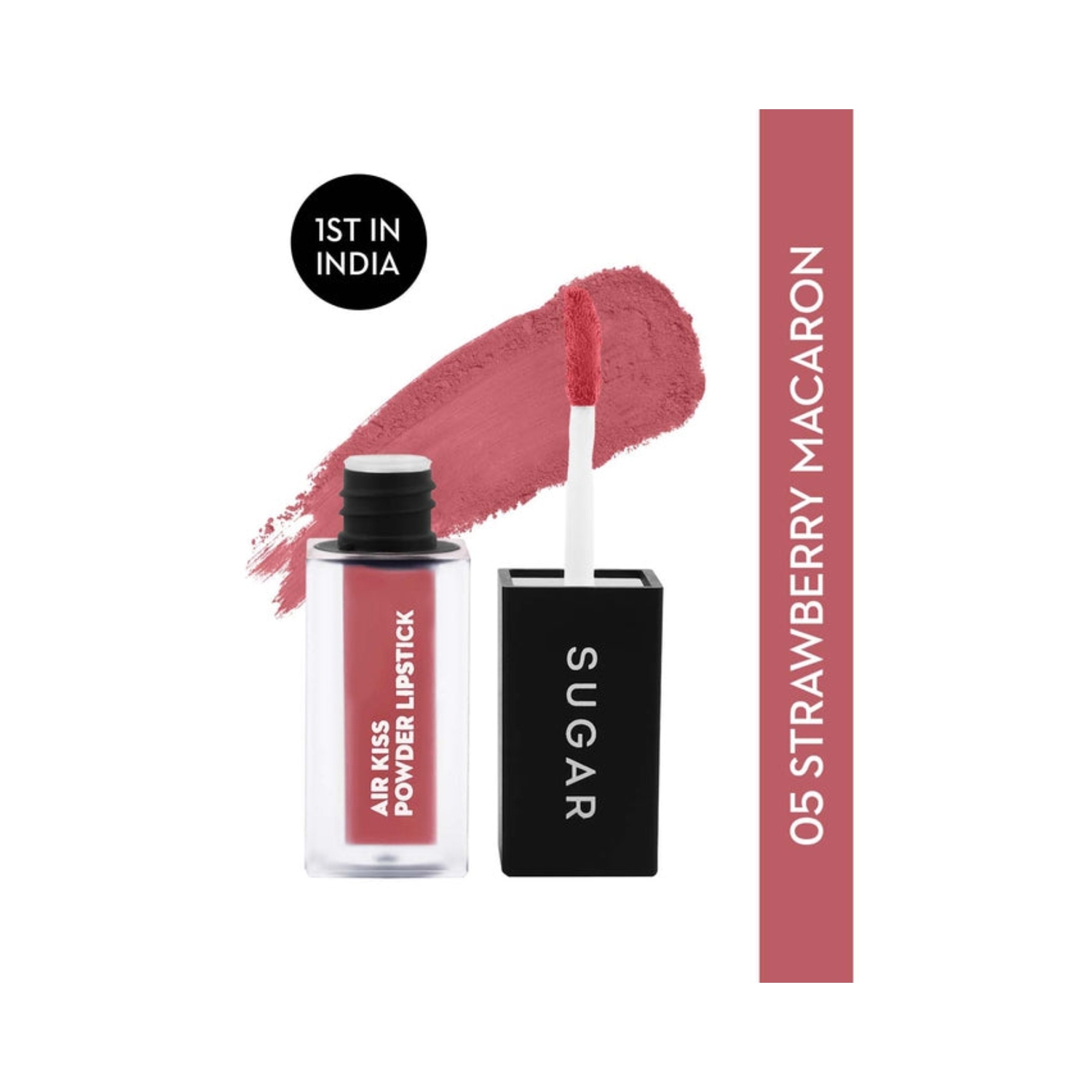 SUGAR Cosmetics | SUGAR Cosmetics Air Kiss Powder Lipstick - 05 Strawberry Macaron (2g)