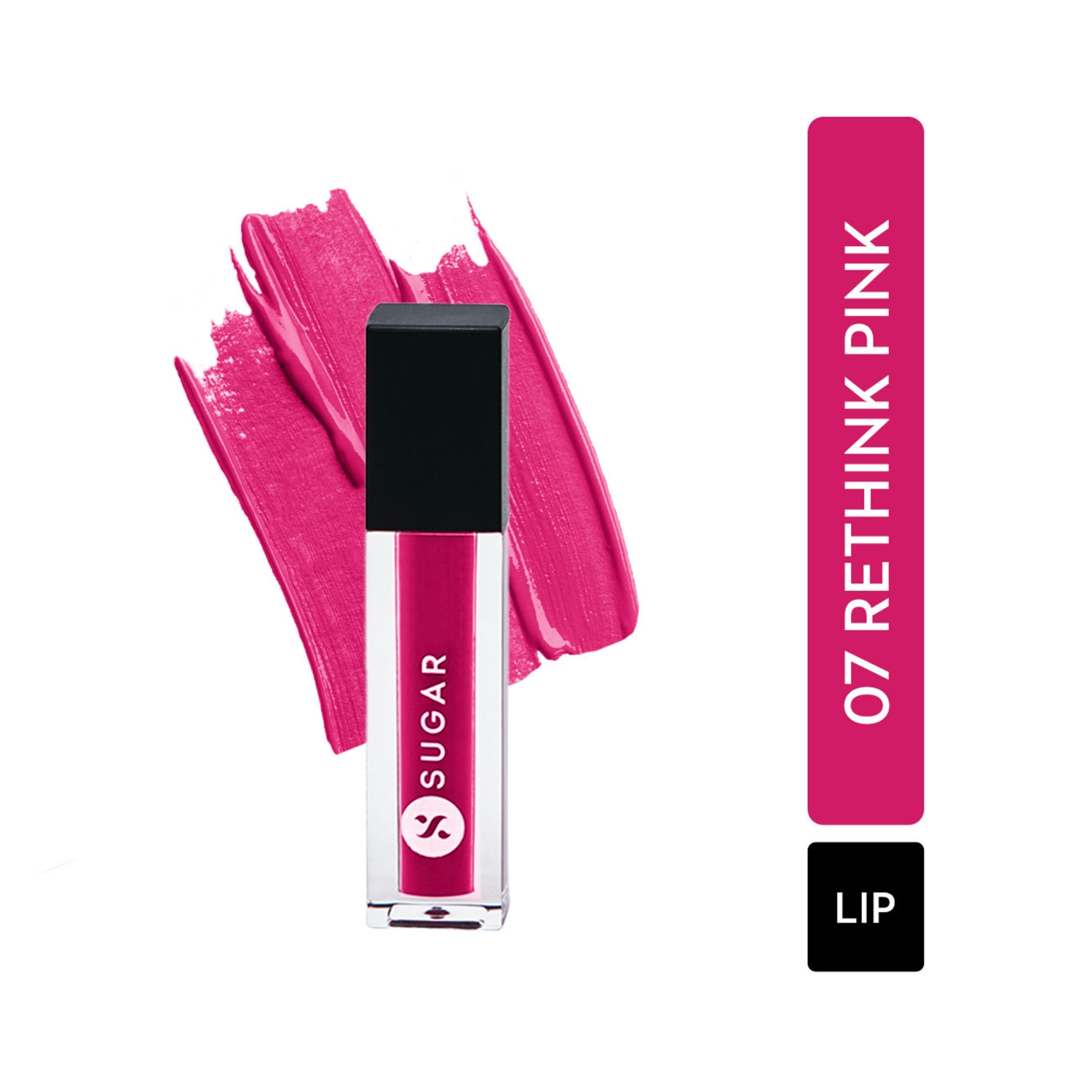 SUGAR Cosmetics Smudge Me Not Liquid Mini Lipstick - 07 Rethink Pink (1.1ml)