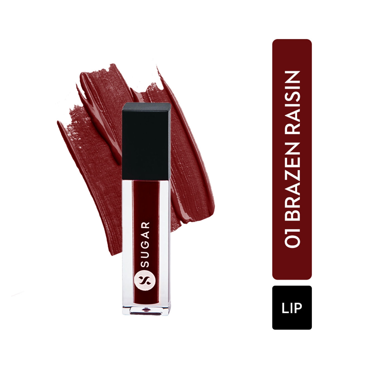 SUGAR Cosmetics | SUGAR Cosmetics Smudge Me Not Liquid Mini Lipstick - 01 Brazen Raisin (1.1ml)