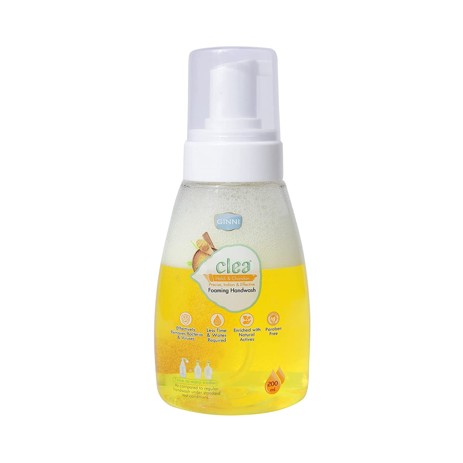 Ginni | Ginni Clea Haldi & Chandan Foaming Hand Wash Bottle (200ml)