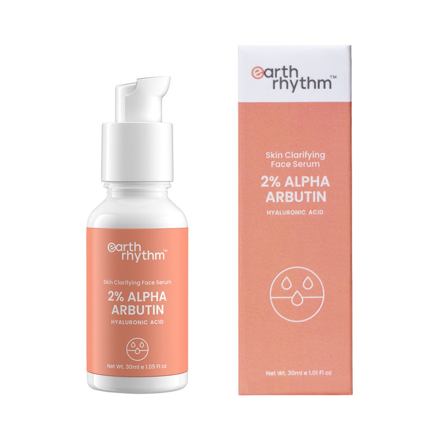 Earth Rhythm | Earth Rhythm 2% Alpha Arbutin + Hyaluronic Acid Skin Clarifying Serum - ( 30ml)