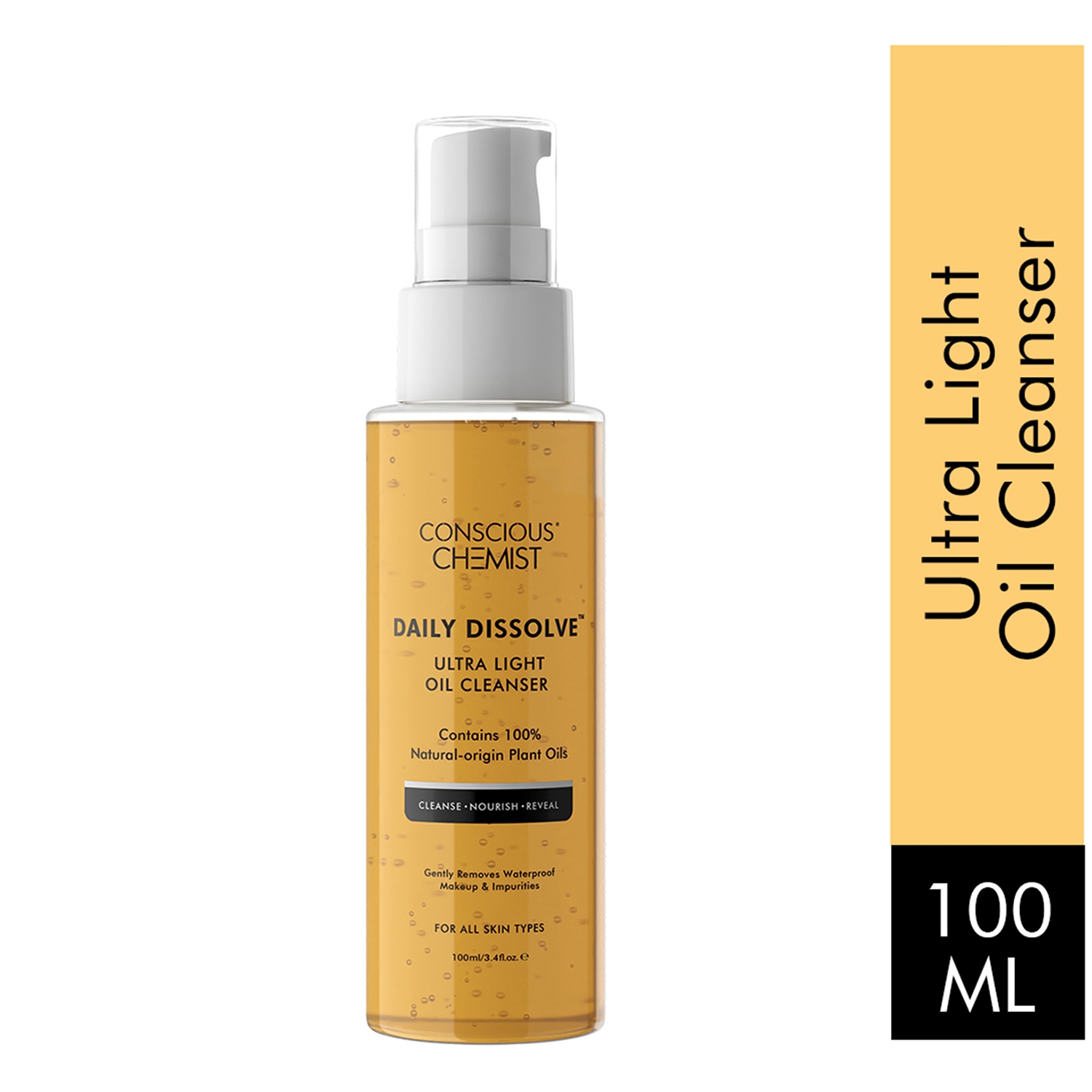 Conscious Chemist | Conscious Chemist Ultra Light Oil To Foam Face Cleanser Makeup Remover Oil Removes SPF & Impurities