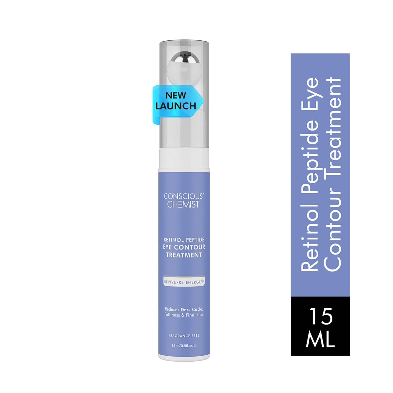 Conscious Chemist | Conscious Chemist Under Eye Serum Roll On With Caffeine, Peptides & Vitamin C Eye Serum (15 ml)