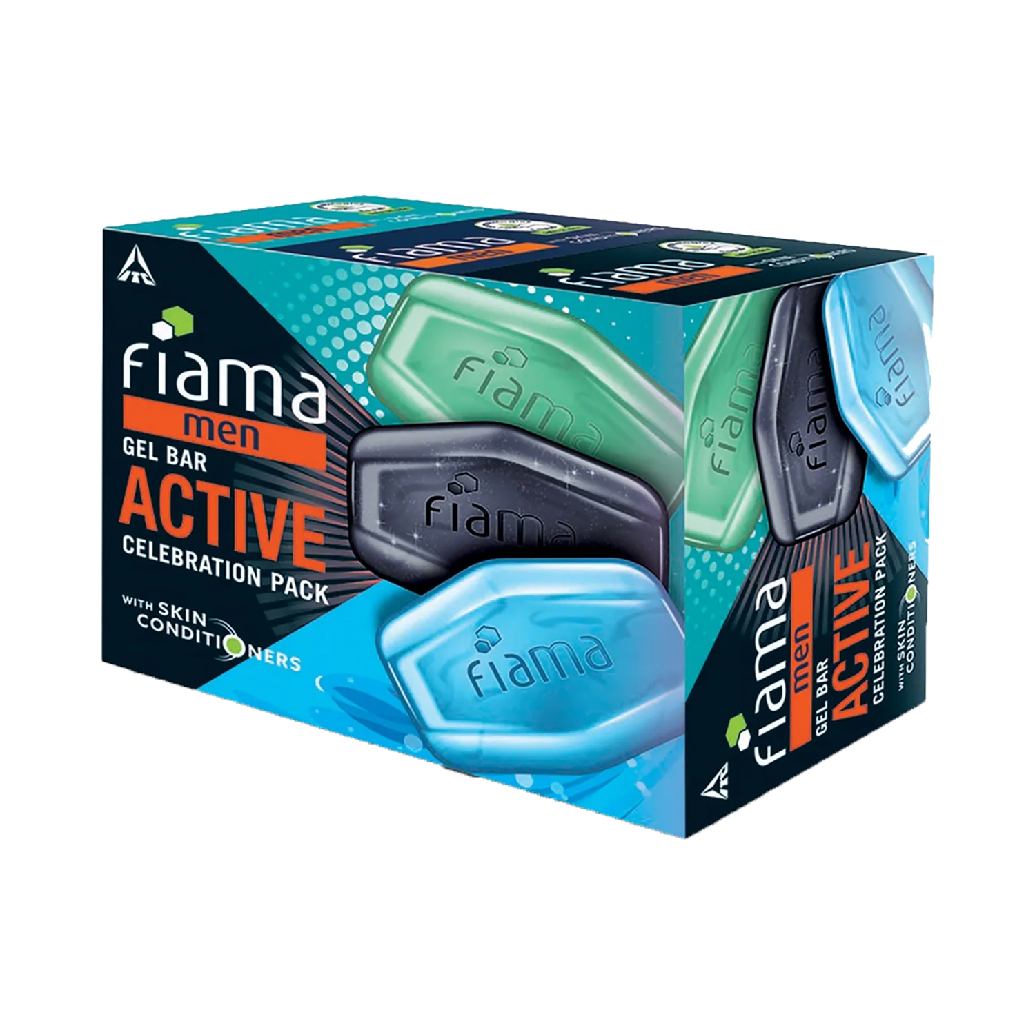 Fiama | Fiama Men Active Celebration Pack Gel Bar With Skin Conditioners - (3Pcs)