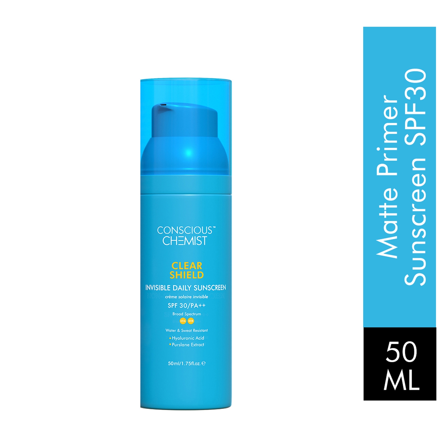 Conscious Chemist | Conscious Chemist Transparent Mattifying Sunscreen SPF30 PA++ UVA/UVB Protection- (50ml)