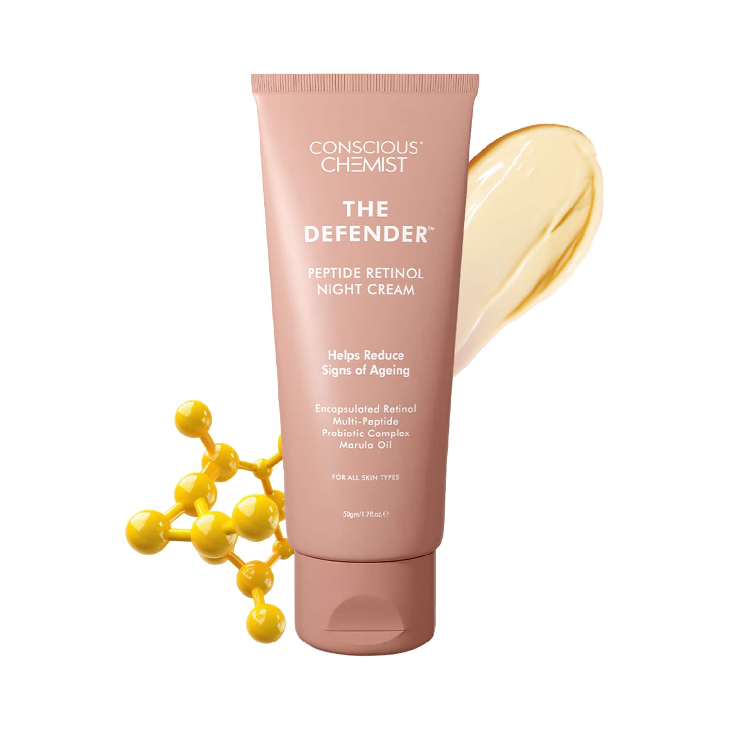 Conscious Chemist | Conscious Chemist 0.2% Retinol Anti aging Night Cream , Reduces Fine lines & Wrinkles (50g)