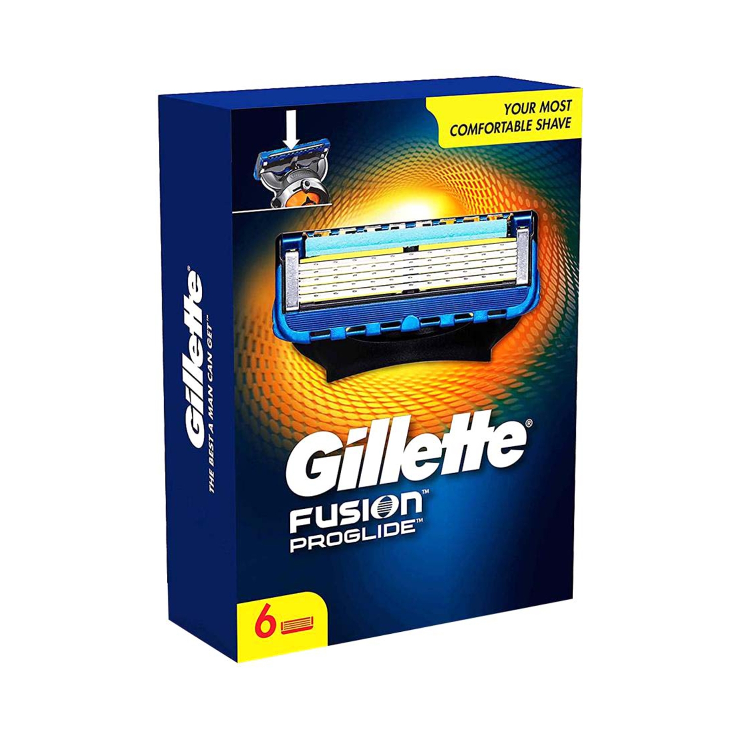 Gillette | Gillette Fusion Proglide Blades for Perfect Shave and Perfect Beard Shape (6Pcs)