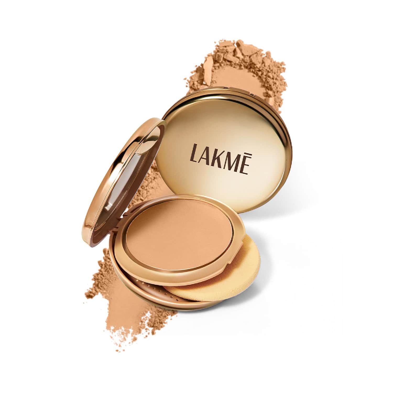 Lakme | Lakme 9to5 Unreal Dual Cover Pressed Powder 2 In 1 Compact + Foundation - 24 Beige (9 g)