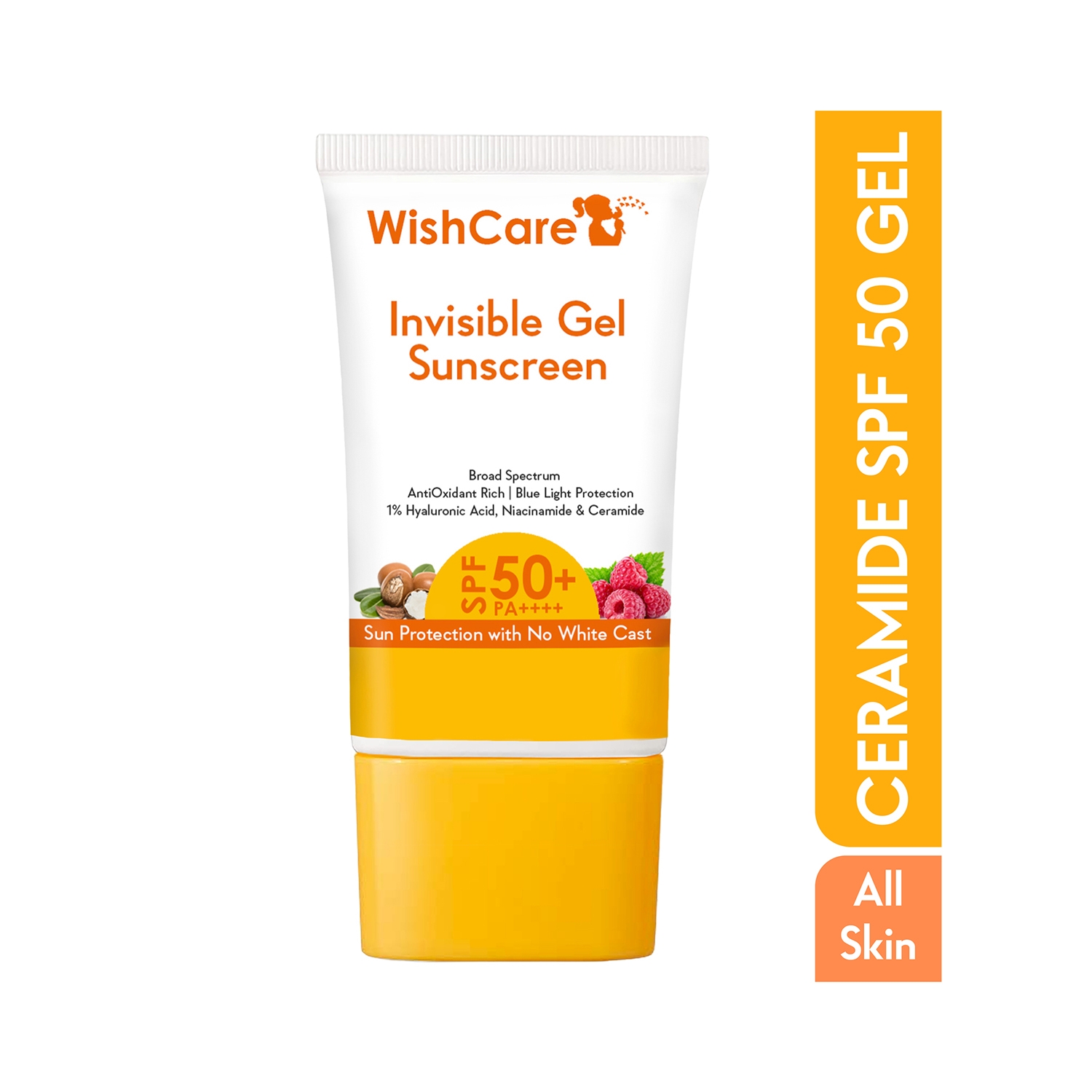 WishCare | WishCare Invisible Gel Sunscreen SPF 50+ PA++++ - Broad Spectrum Protection with No White Cast (50 g)