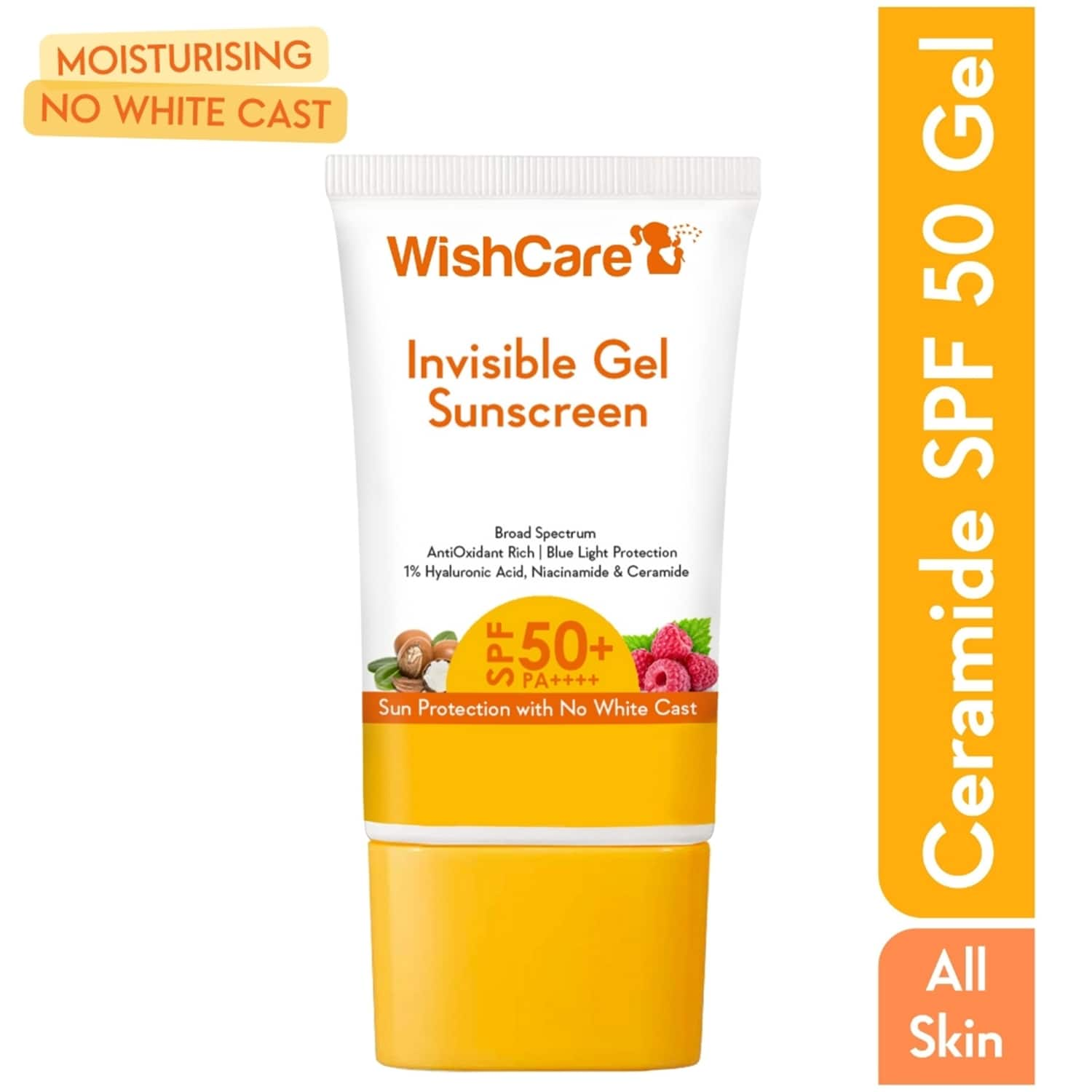 WishCare | WishCare Invisible Gel Sunscreen SPF 50+ PA++++ - Broad Spectrum Protection with No White Cast (50 g)