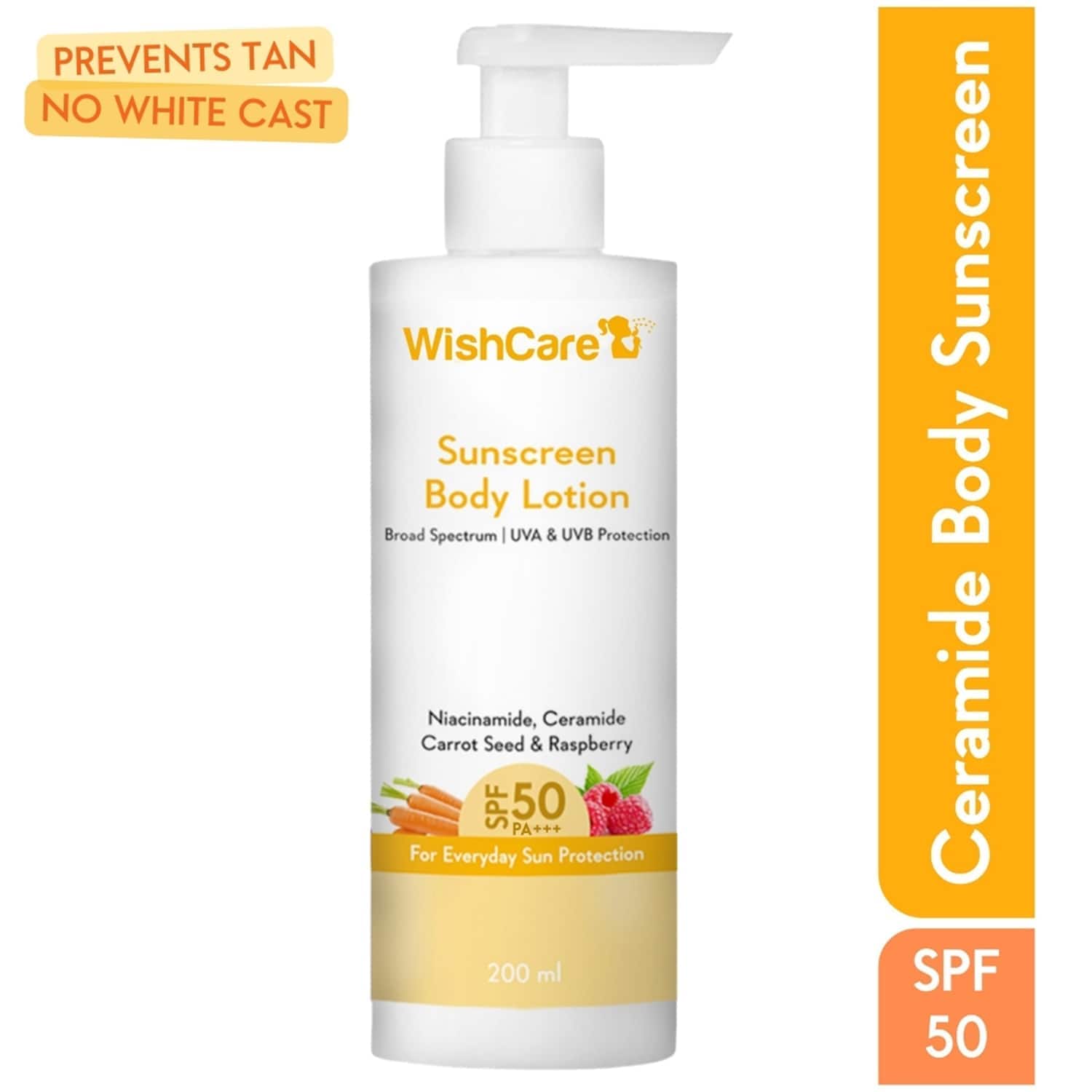 WishCare | WishCare SPF 50 Sunscreen Body Lotion - Broad Spectrum For Men & Women (200 ml)