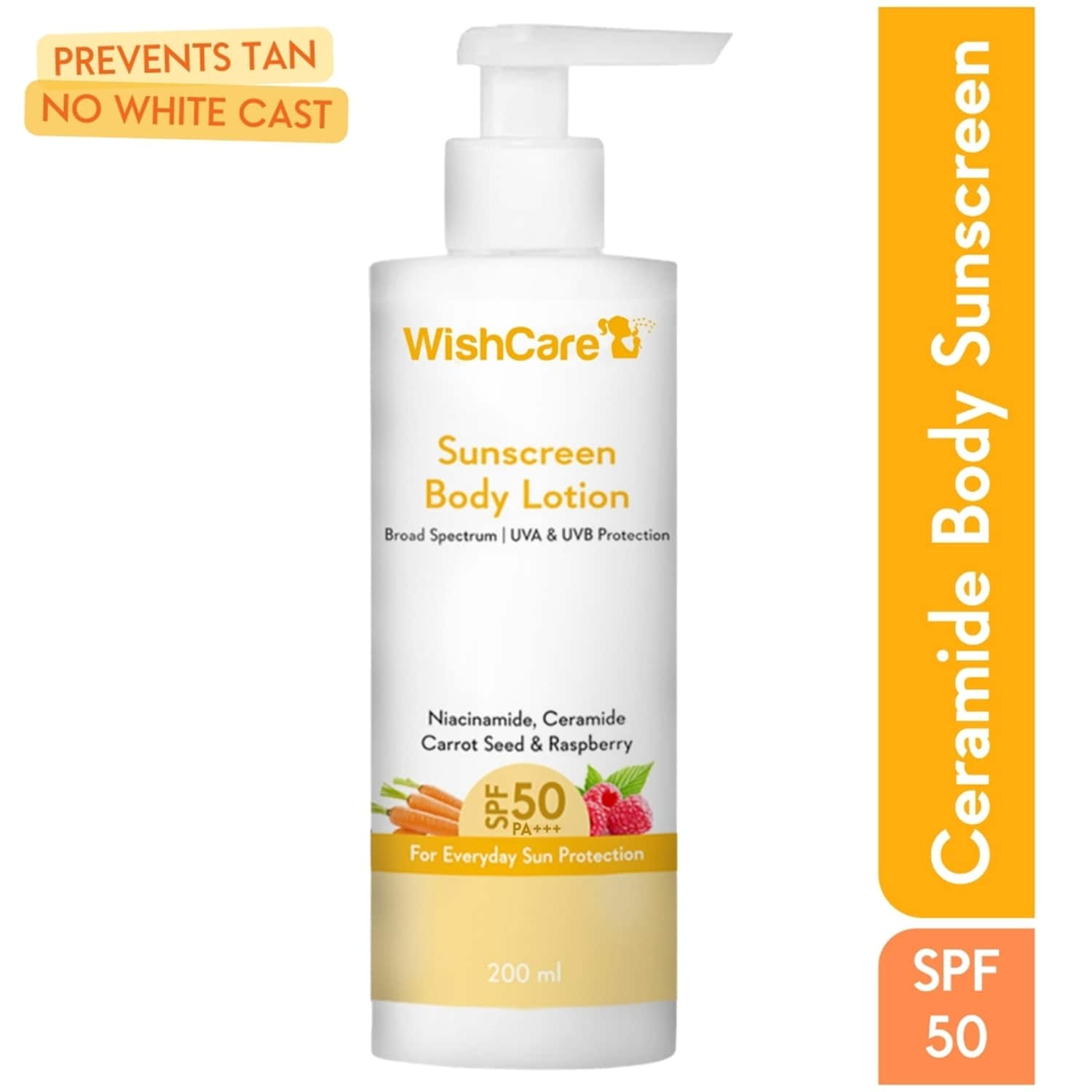 WishCare | WishCare SPF 50 Sunscreen Body Lotion - Broad Spectrum For Men & Women (200 ml)