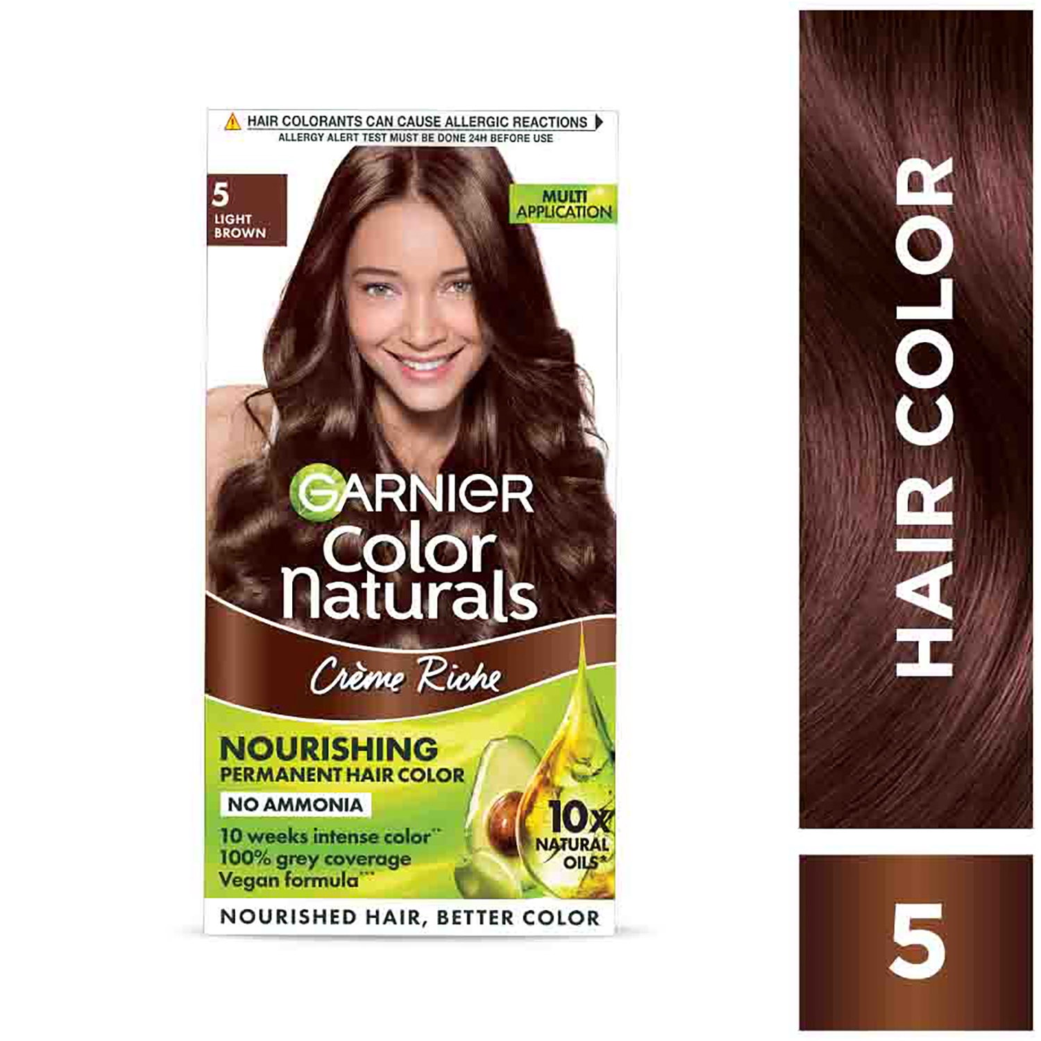 Garnier | Garnier Naturals Creme Hair Color - 5 Light Brown (70ml + 60g)