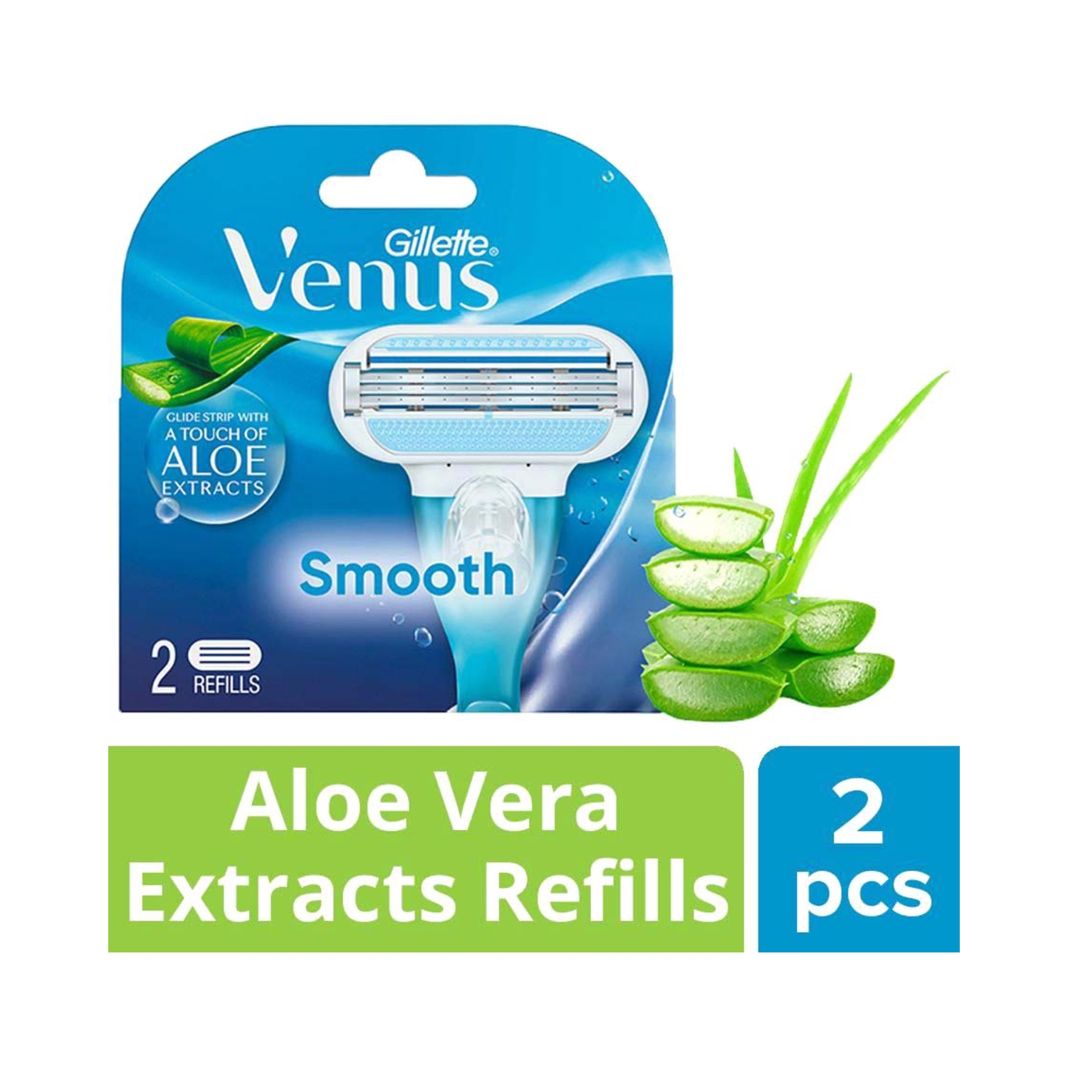 Gillette | Gillette Venus Hair Removal Razor Blades Refills Cartridges for Women (2Pcs)