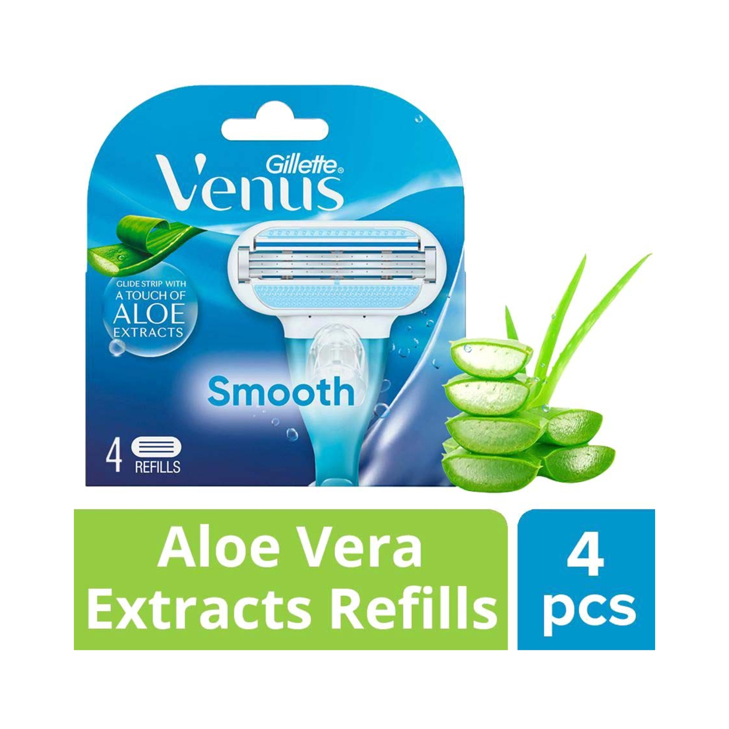 Buy Gillette Venus Hair Removal Razor BladesRefillsCartridges For Women   2 Pieces Aloe Vera 2s Online at Best Price  Razors  Cartridges