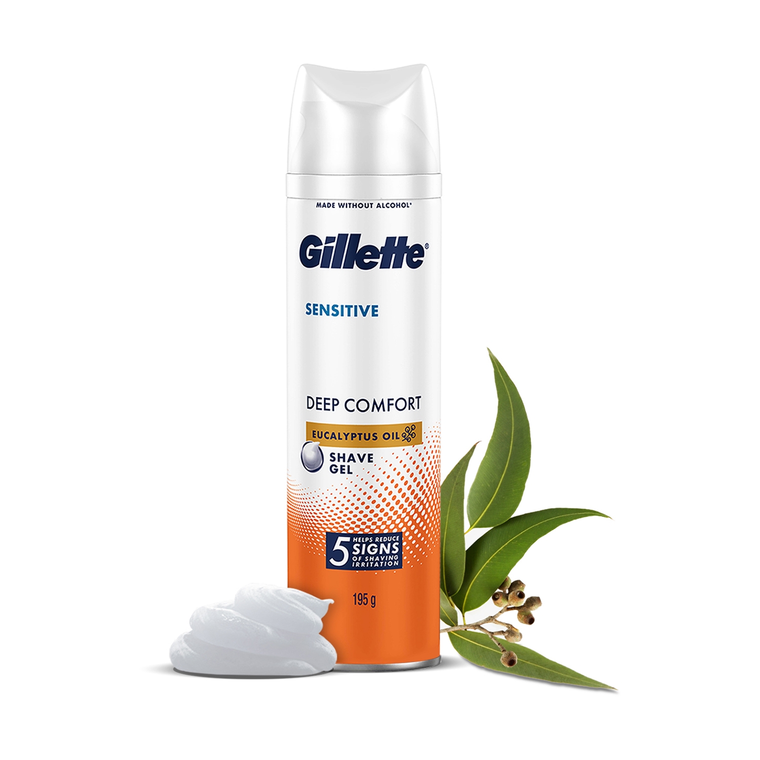 Gillette | Gillette Sensitive Shaving Gel Deep Comfort with Aloe Vera (195g)