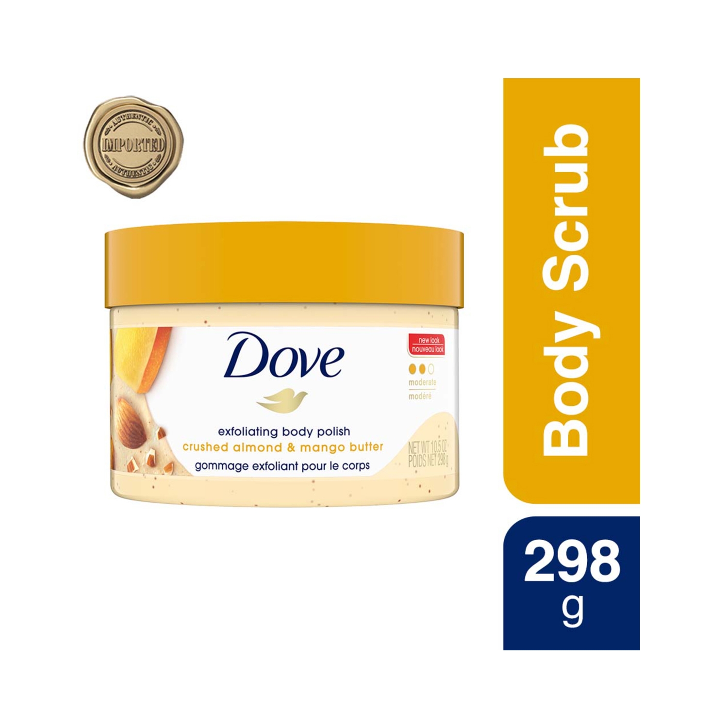 Dove | Dove Crushed Almond And Mango Butter Exfoliating Body Polish Scrub (298g)