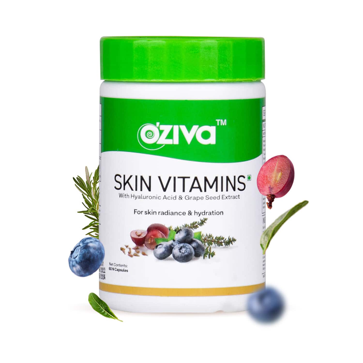 Oziva | Oziva Skin Vitamins for Healthier Skin, Skin Radiance & Hydration (60 Capsules)