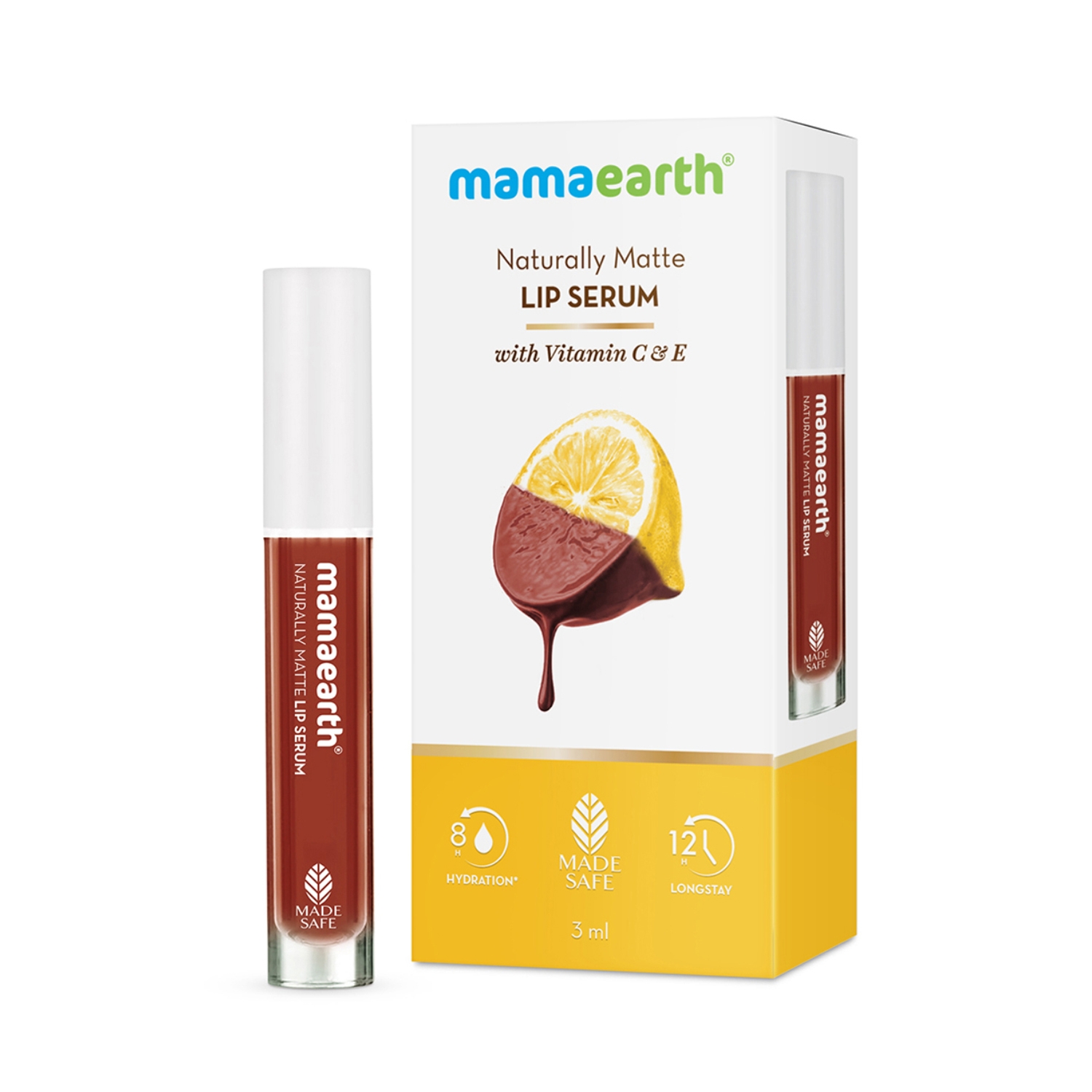 Mamaearth | Mamaearth Naturally Matte Lip Serum With Vitamin C & E - Chocolate Truffle (3ml)