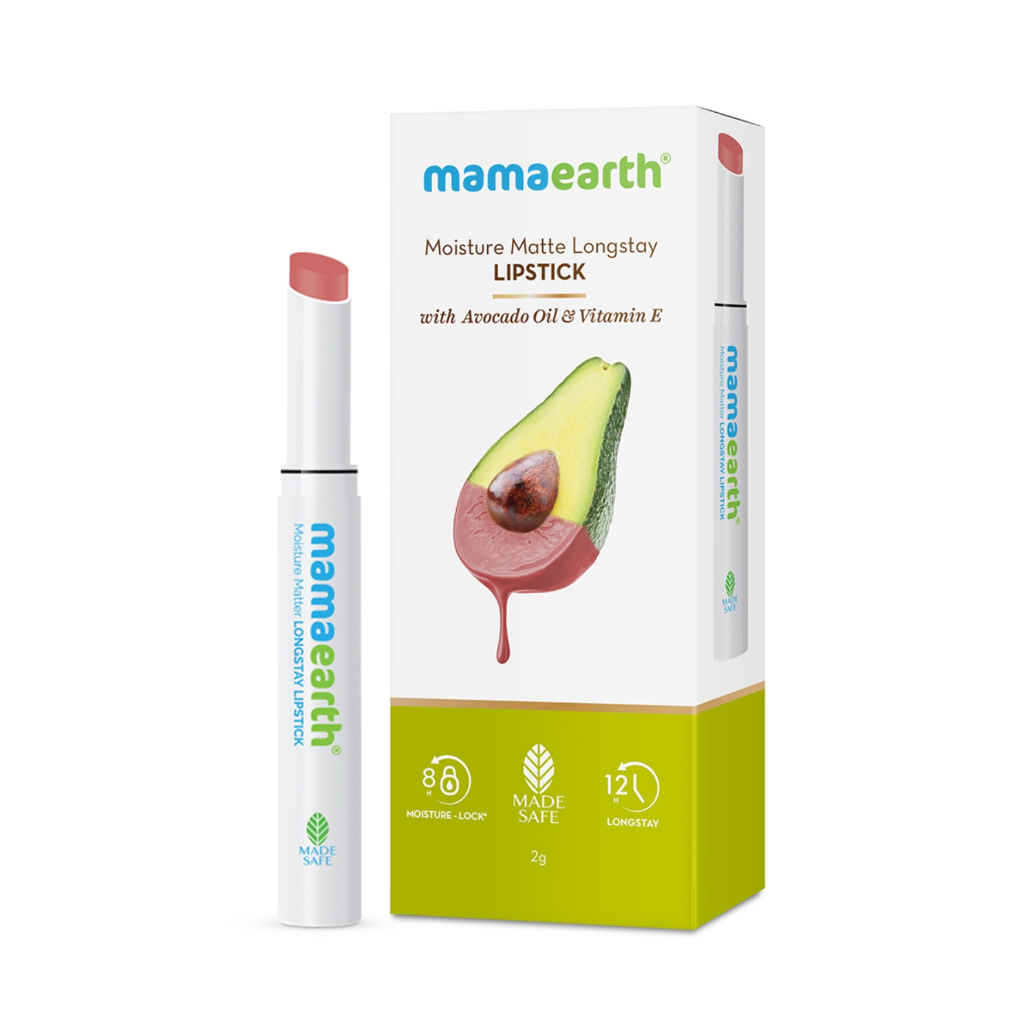 Mamaearth | Mamaearth Moisture Matte Longstay Lipstick With Avocado Oil & Vitamin E - 04 Cinnamon Nude (2g)