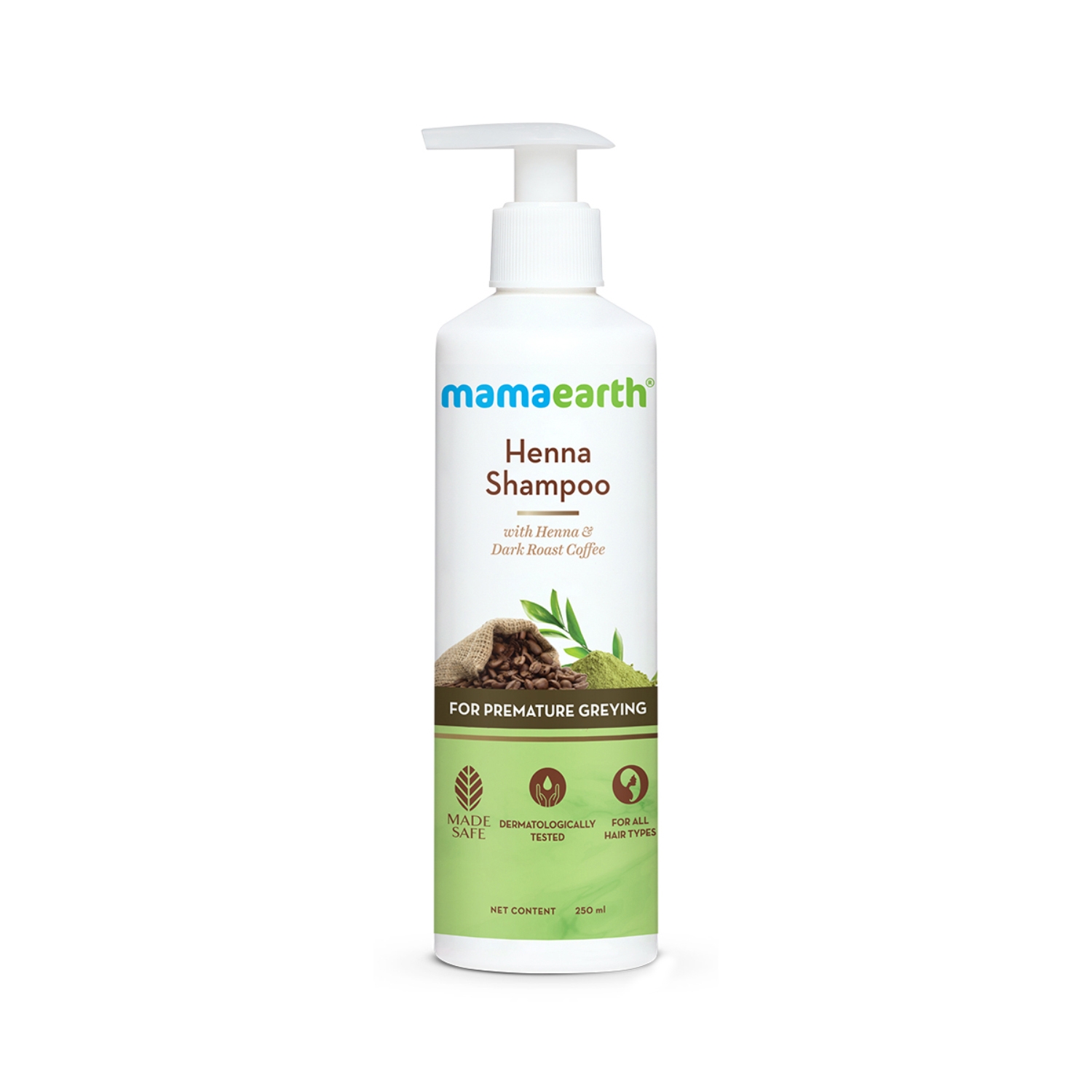 Mamaearth | Mamaearth Henna Shampoo With Henna & Dark Roast Coffee For Premature Greying (250ml)