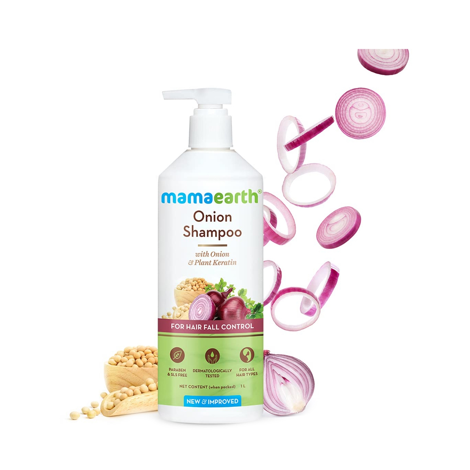 Mamaearth | Mamaearth Onion Shampoo For Hair Growth & Hair Fall Control (1000ml)