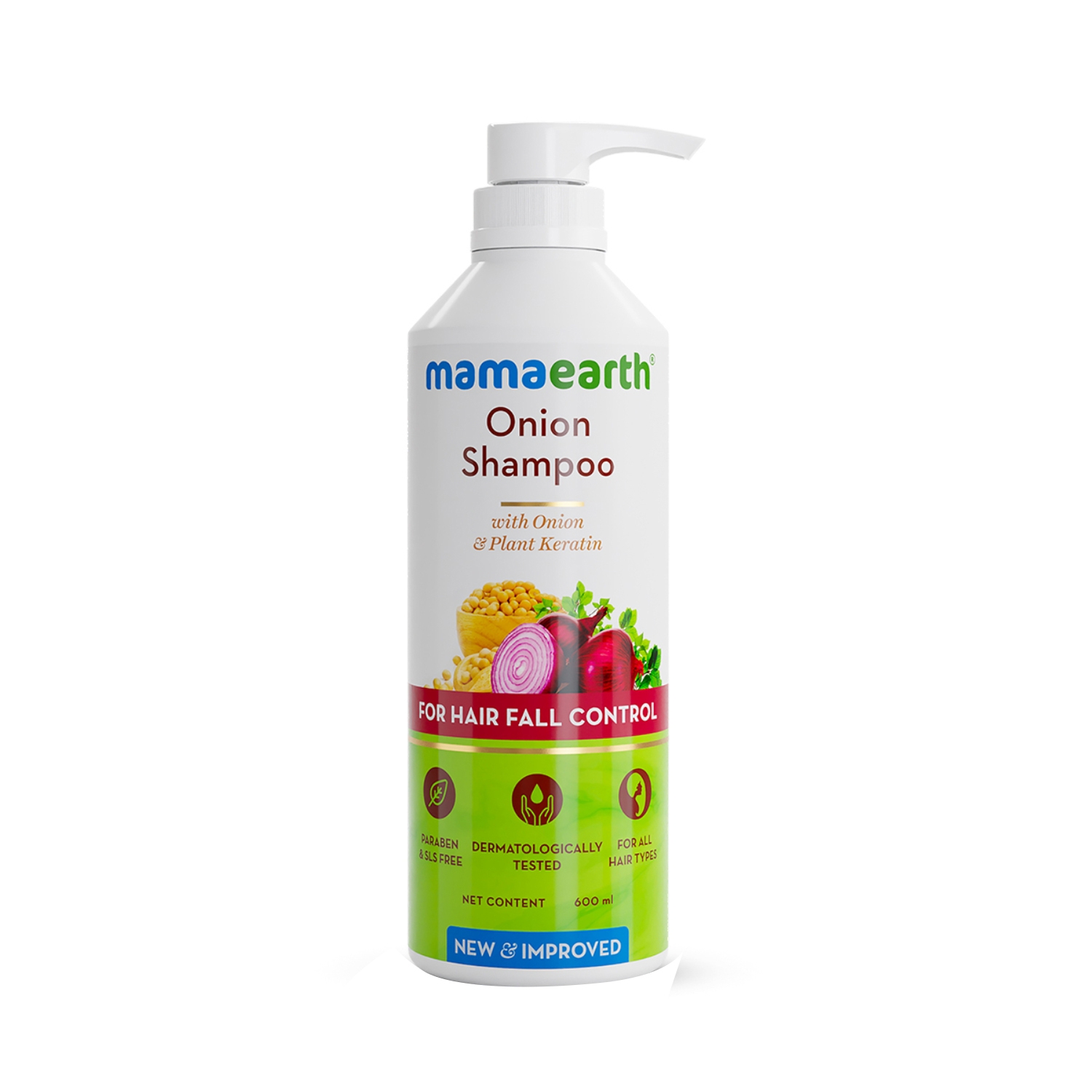 Mamaearth Onion Shampoo For Hair Growth & Hair Fall (600ml)