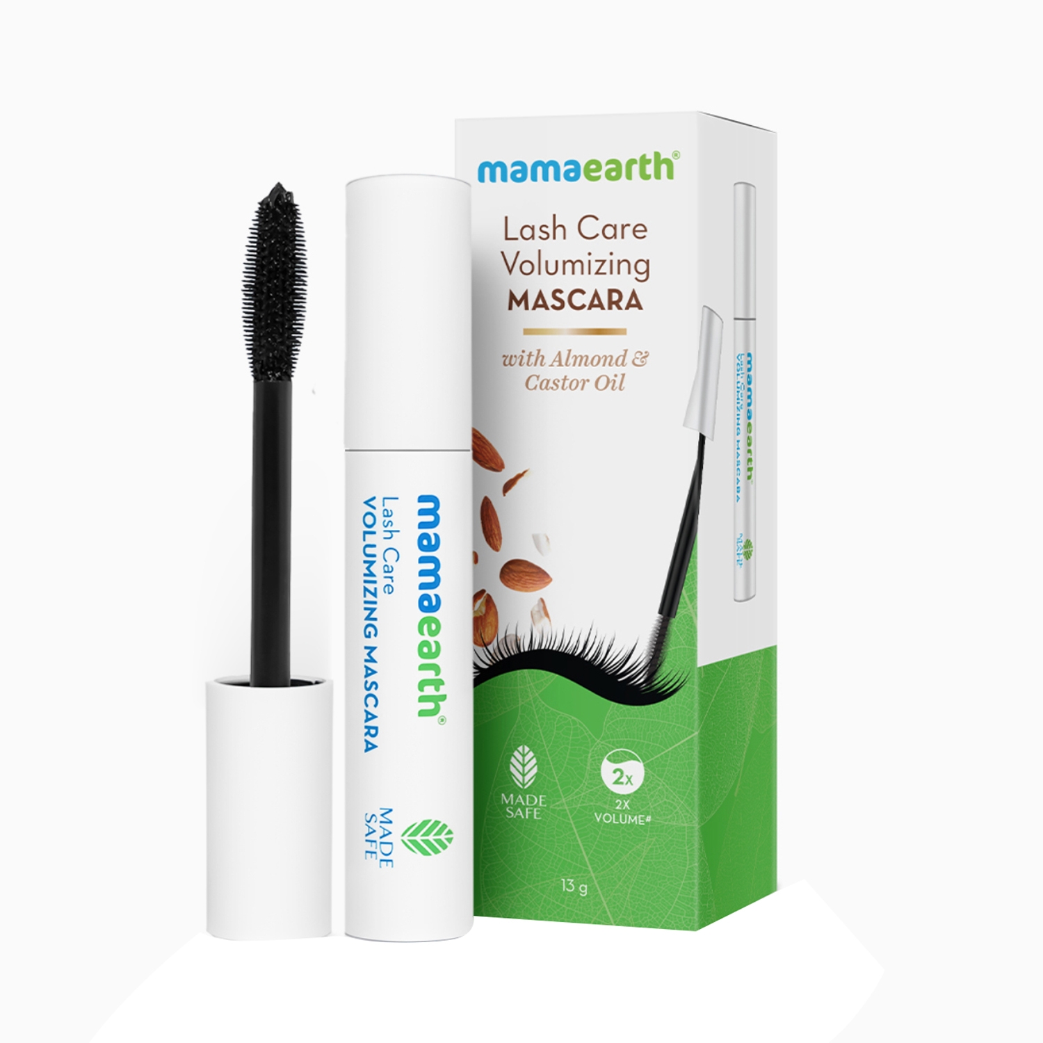 Mamaearth | Mamaearth Lash Care Volumizing Mascara With Castor Oil & Almond Oil - Black (13g)