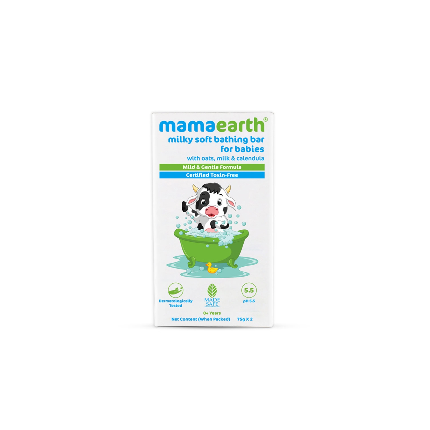 Mamaearth | Mamaearth Milky Soft Bathing Bar For Babies With Oats Milk & Calendula - (2Pcs)