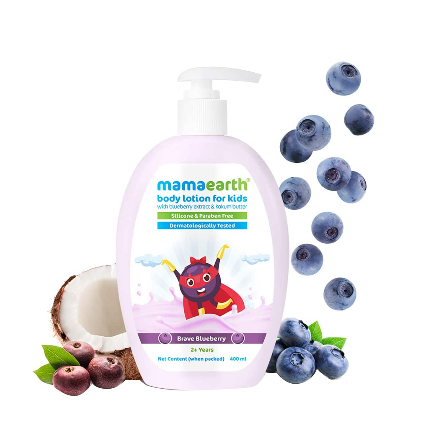 Mamaearth | Mamaearth Body Lotion For Kids With Blueberry Extract & Kokum Butter (400ml)