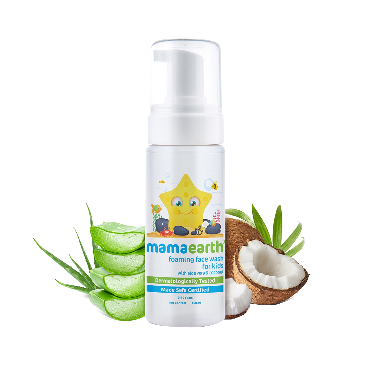 Mamaearth | Mamaearth Foaming Face Wash For Kids With Aloe Vera & Coconut (150ml)