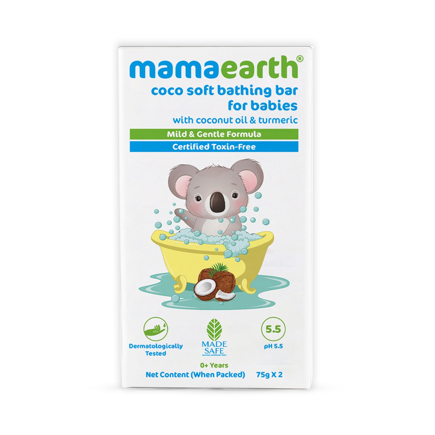 Mamaearth | Mamaearth Coco Soft Bathing Bar For Babies - (2Pcs)
