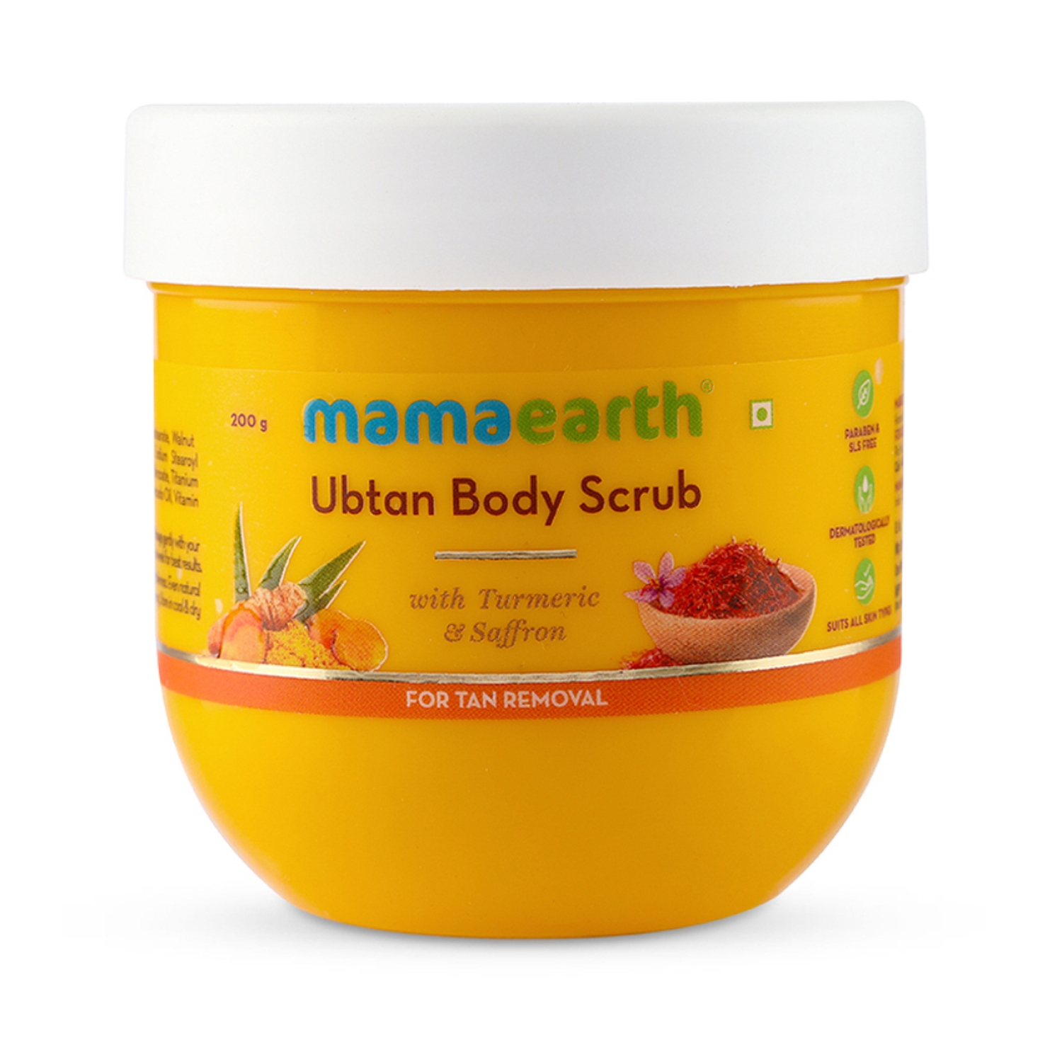 Mamaearth | Mamaearth Ubtan Body Scrub With Turmeric & Saffron For Tan Removal (200g)