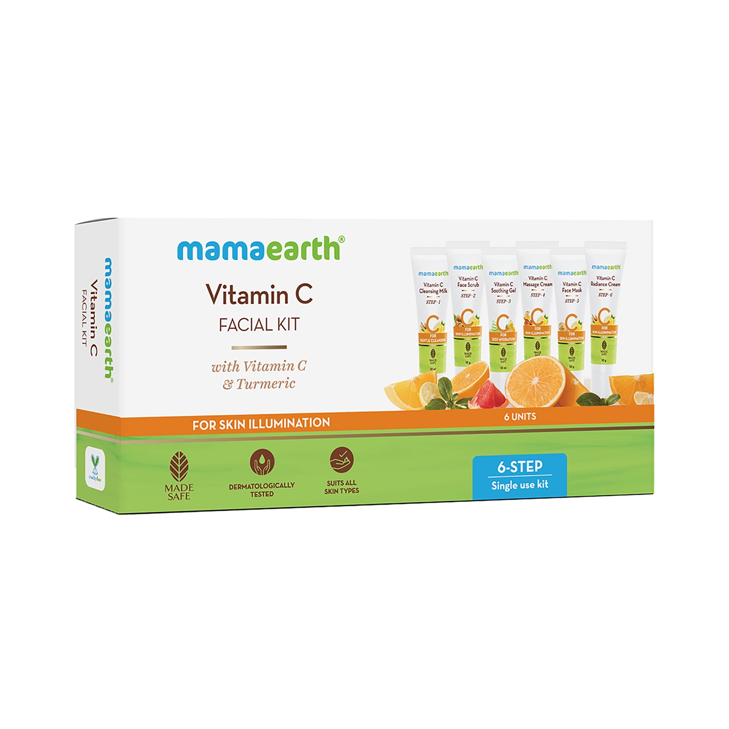Mamaearth | Mamaearth Vitamin C Facial Kit With Vitamin C & Turmeric For Skin Illumination (60g)