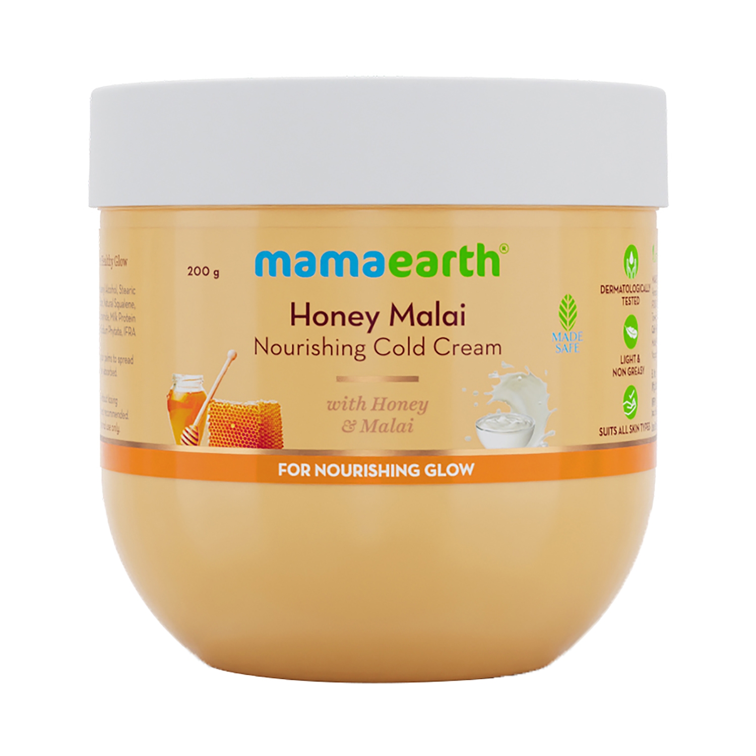 Mamaearth | Mamaearth Honey Malai Cold Cream For Nourishing Glow (200g)