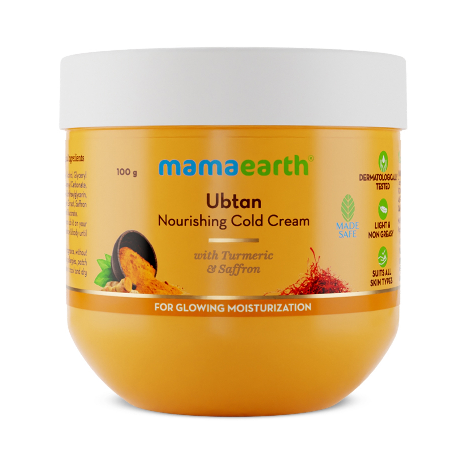 Mamaearth | Mamaearth Ubtan Nourishing Cold Cream For Winter With Turmeric & Saffron (100g)