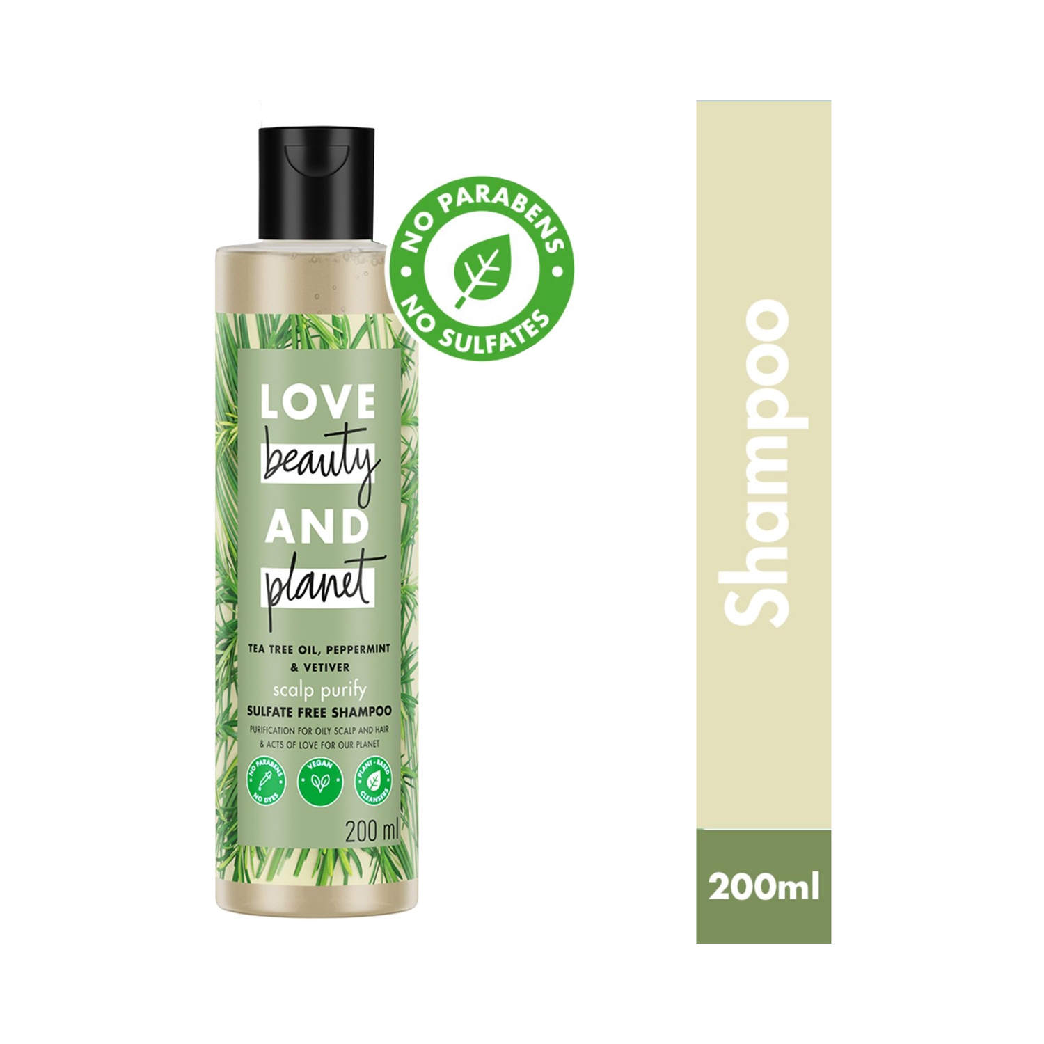 Love Beauty & Planet | Love Beauty & Planet Tea Tree Peppermint & Vetiver Purifying Shampoo (200ml)
