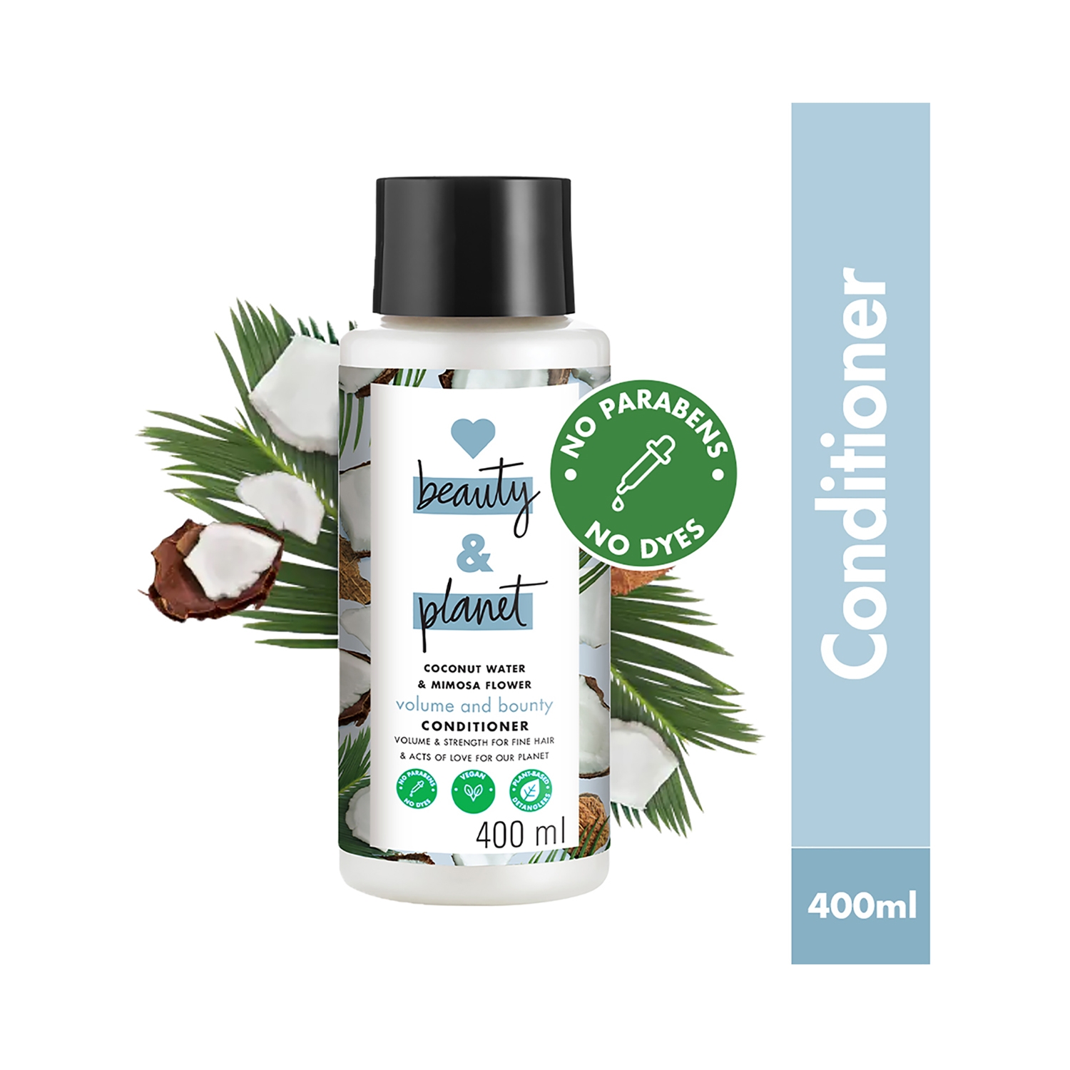 Love Beauty & Planet Coconut Water and Mimosa Flower Volume and Bounty Conditioner (400ml)
