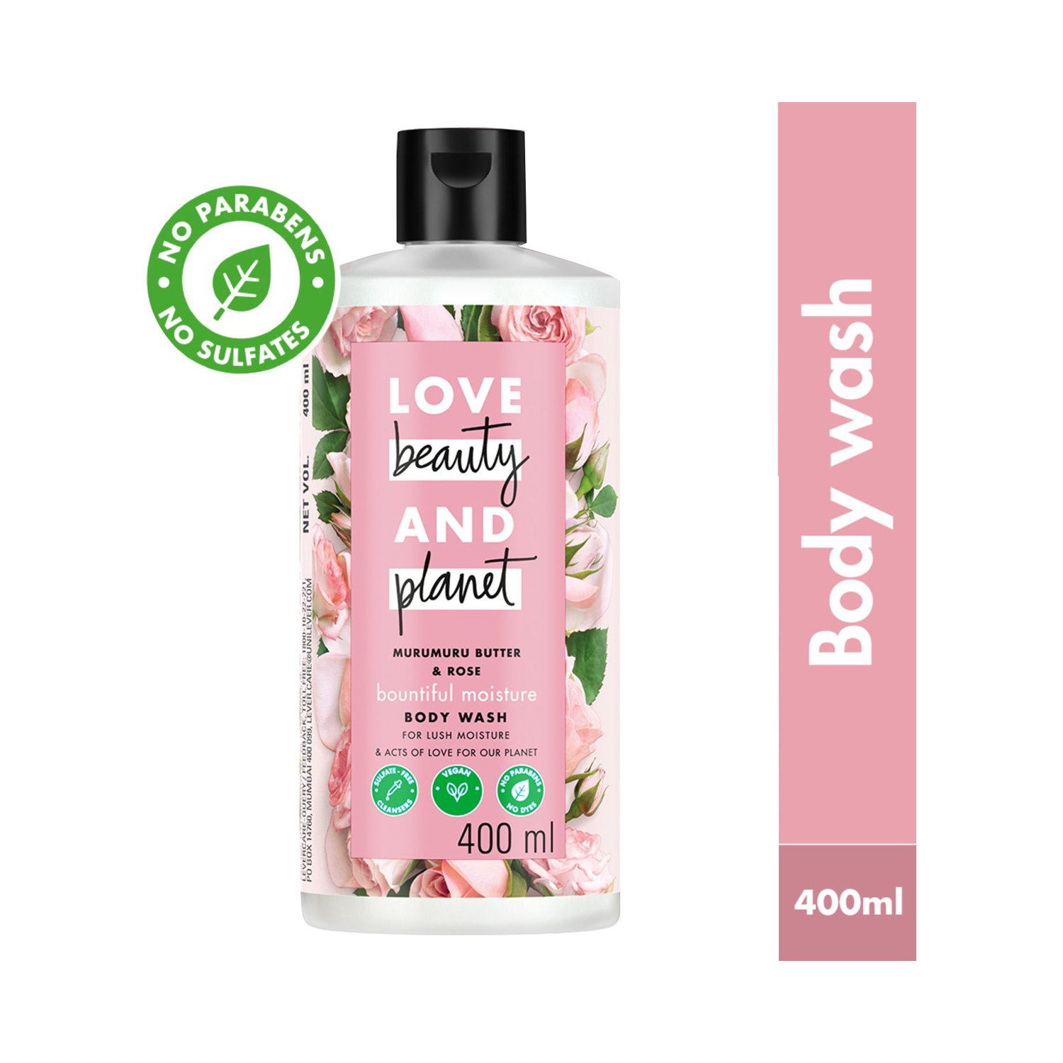 Love Beauty & Planet Natural Murumuru Butter and Rose Body Wash (400ml)