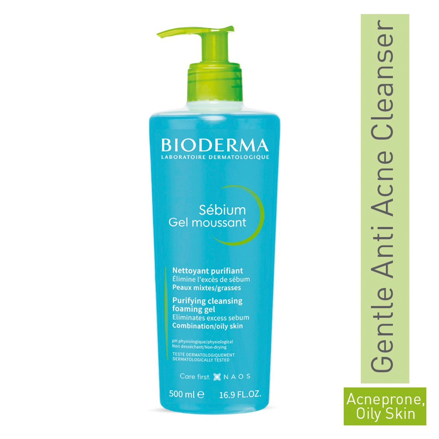 Bioderma | Bioderma Sebium Face And Body Wash Moussant Purifying Cleansing Gel (500ml)