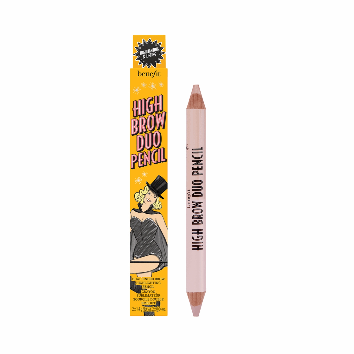 Benefit Cosmetics High Brow Duo Pencil Set - Linen Pink and Soft Gold (2 pcs)