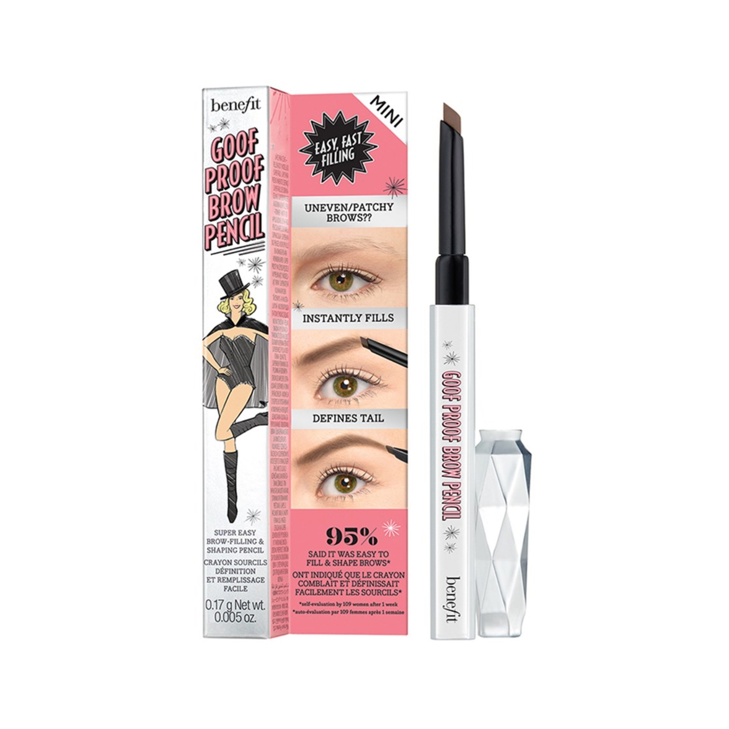 Benefit Cosmetics | Benefit Cosmetics Goof Proof Eyebrow Pencil Mini - 05 Warm Black Brown (0.17g)